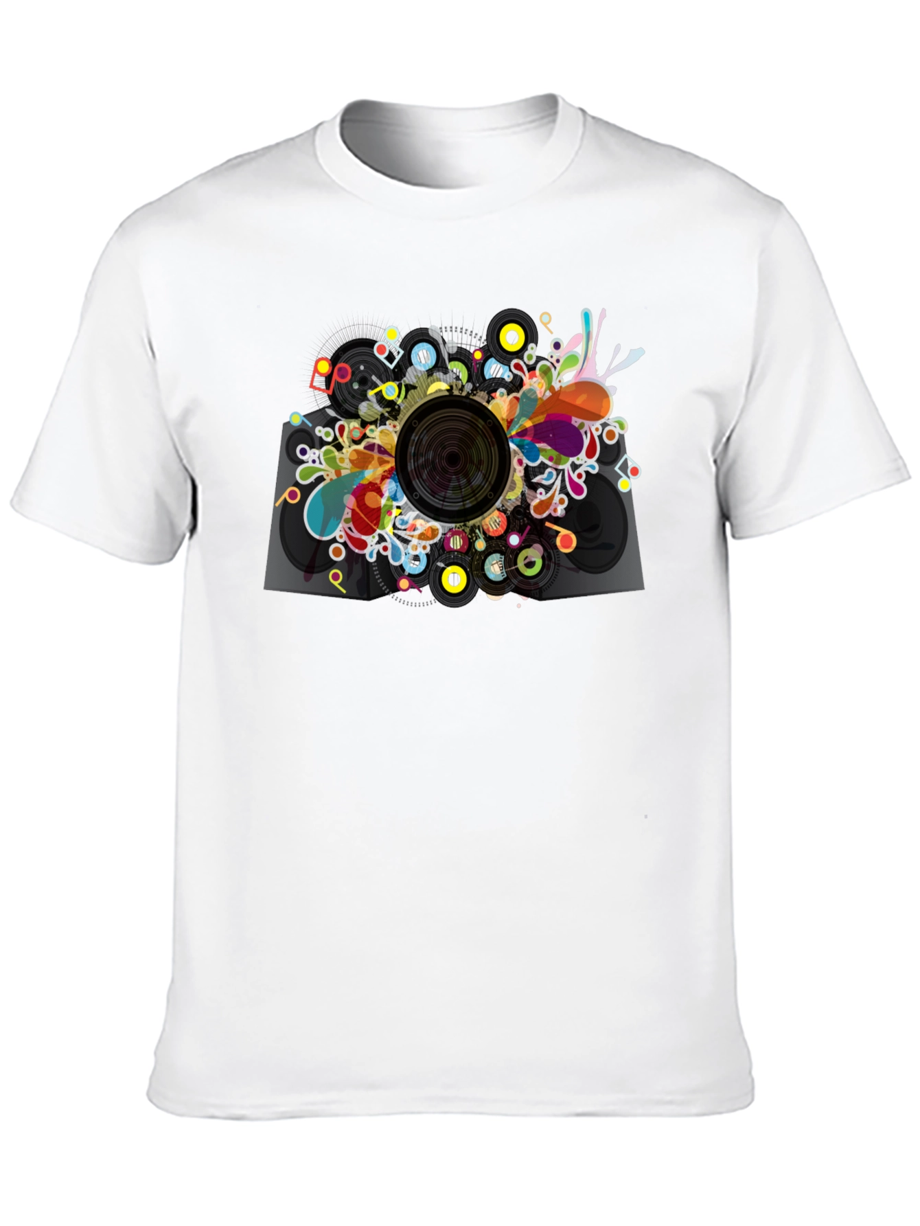 Abstract Speaker Graphic T-Shirt - Mens Black Tee