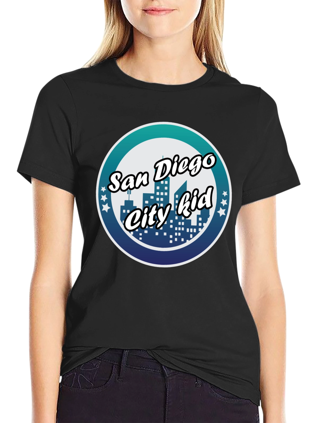 San Diego City Kid Black T-Shirt