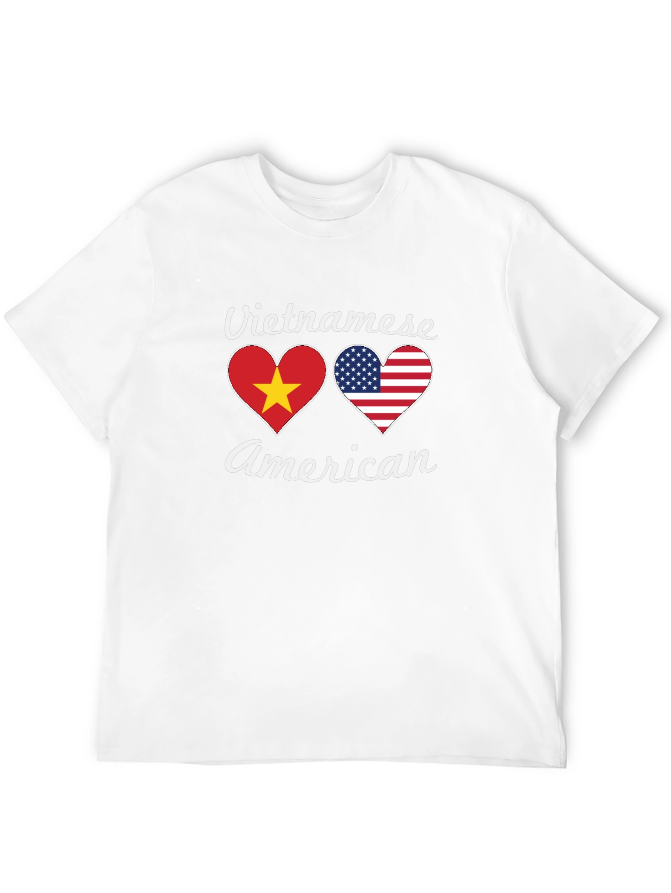 Vietnamese American Flag Heart T-Shirt