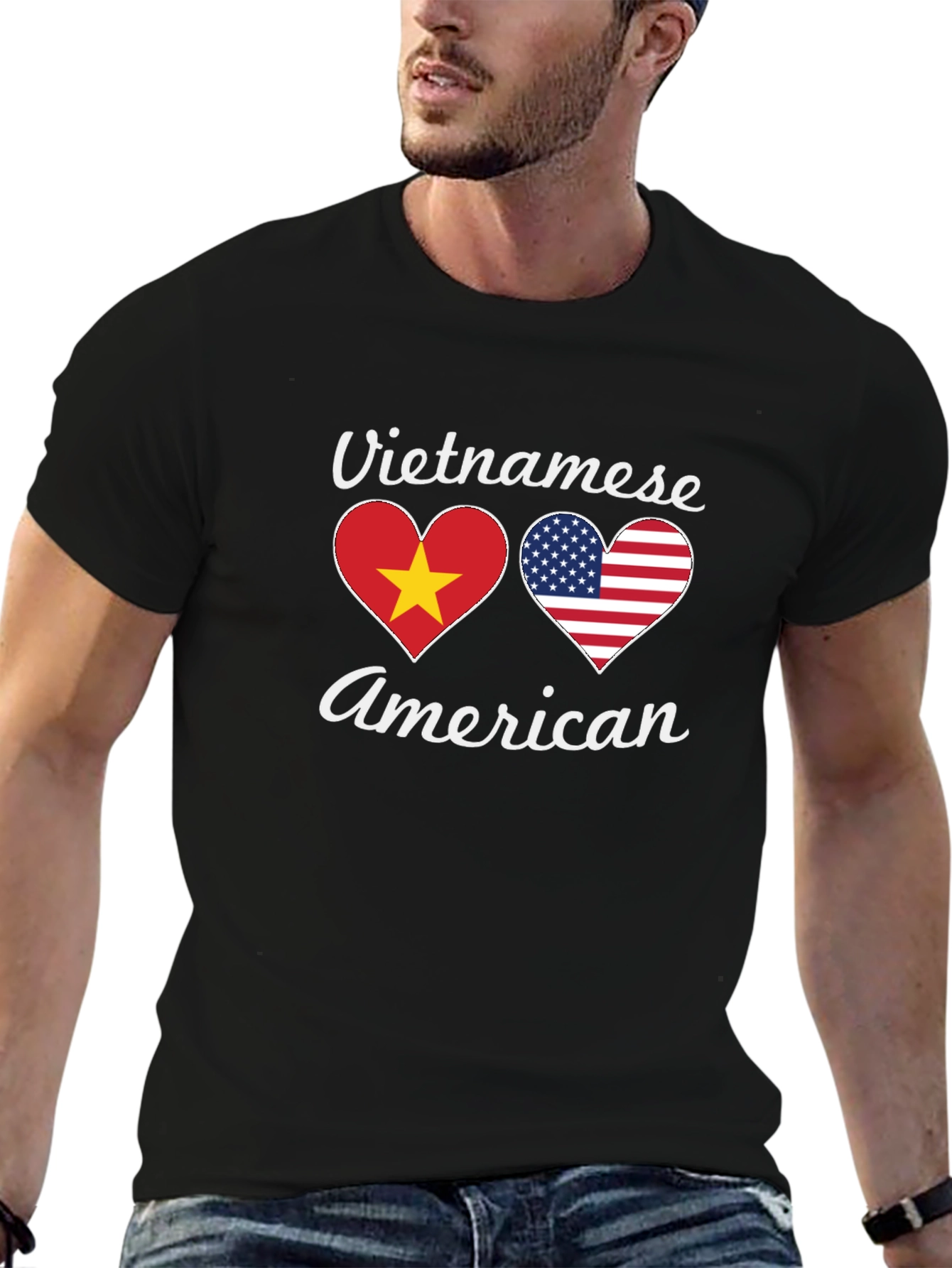 Vietnamese American Flag Heart T-Shirt