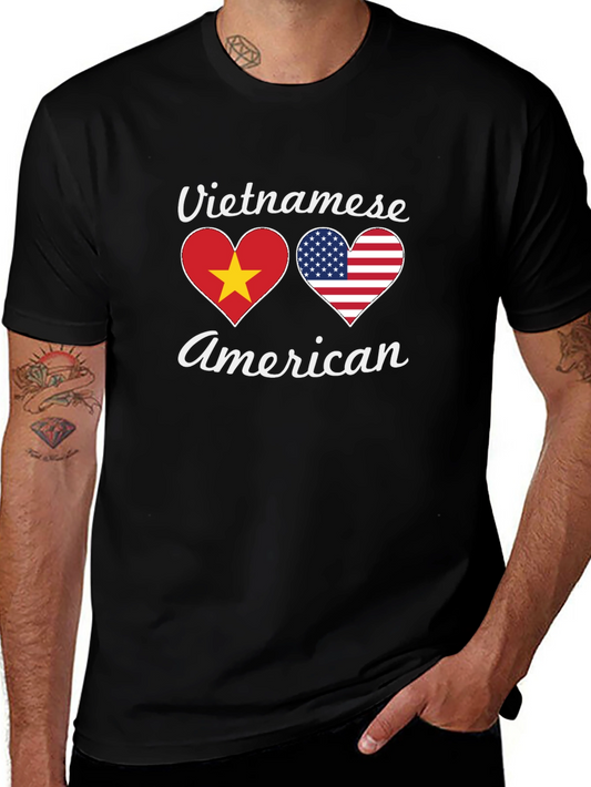 Vietnamese American Flag Heart T-Shirt