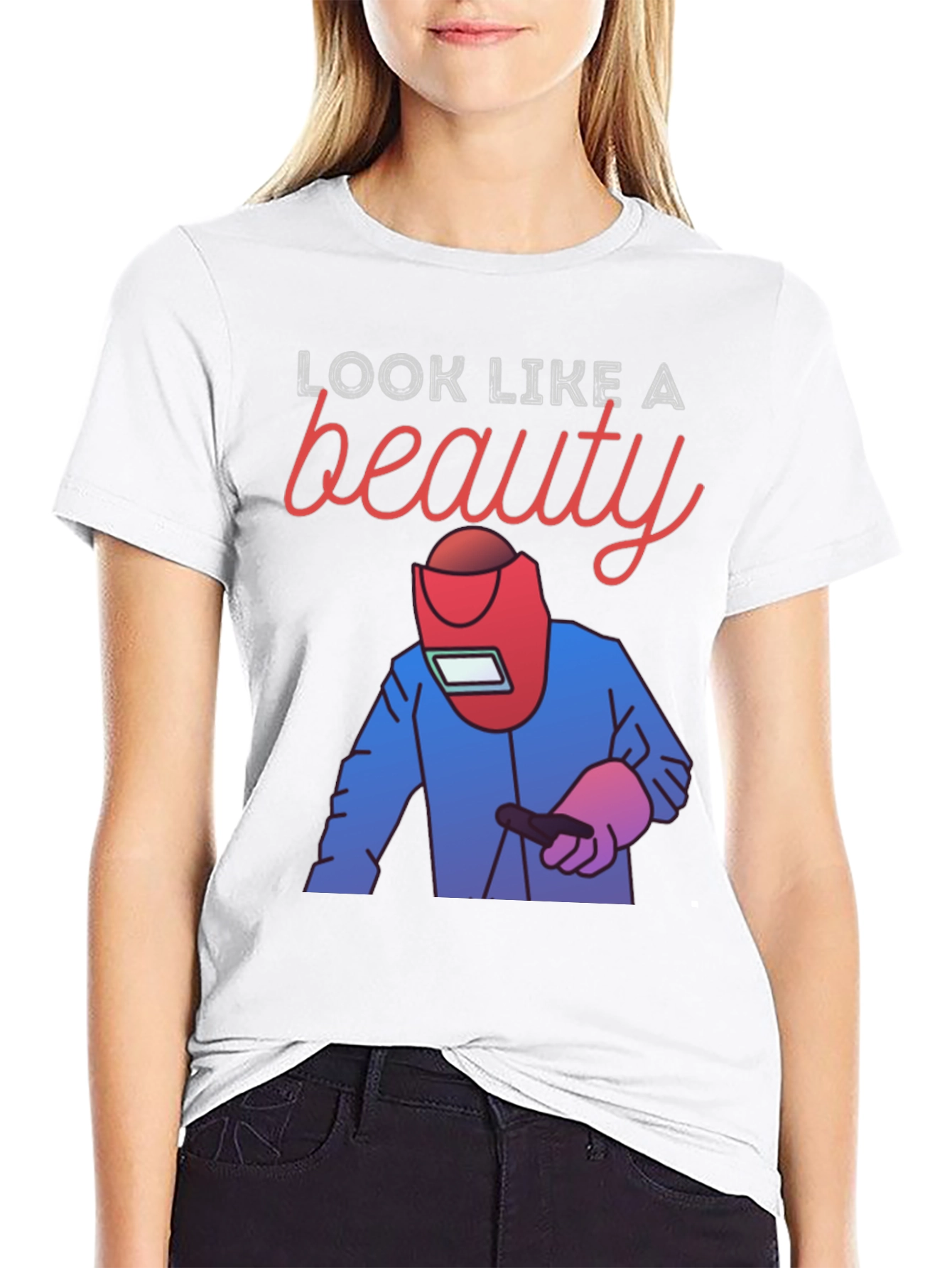 Welder Beauty Graphic Tee - Black Cotton T-Shirt