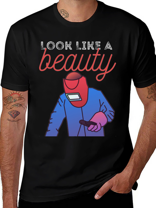 Welder Beauty Graphic Tee - Black Cotton T-Shirt