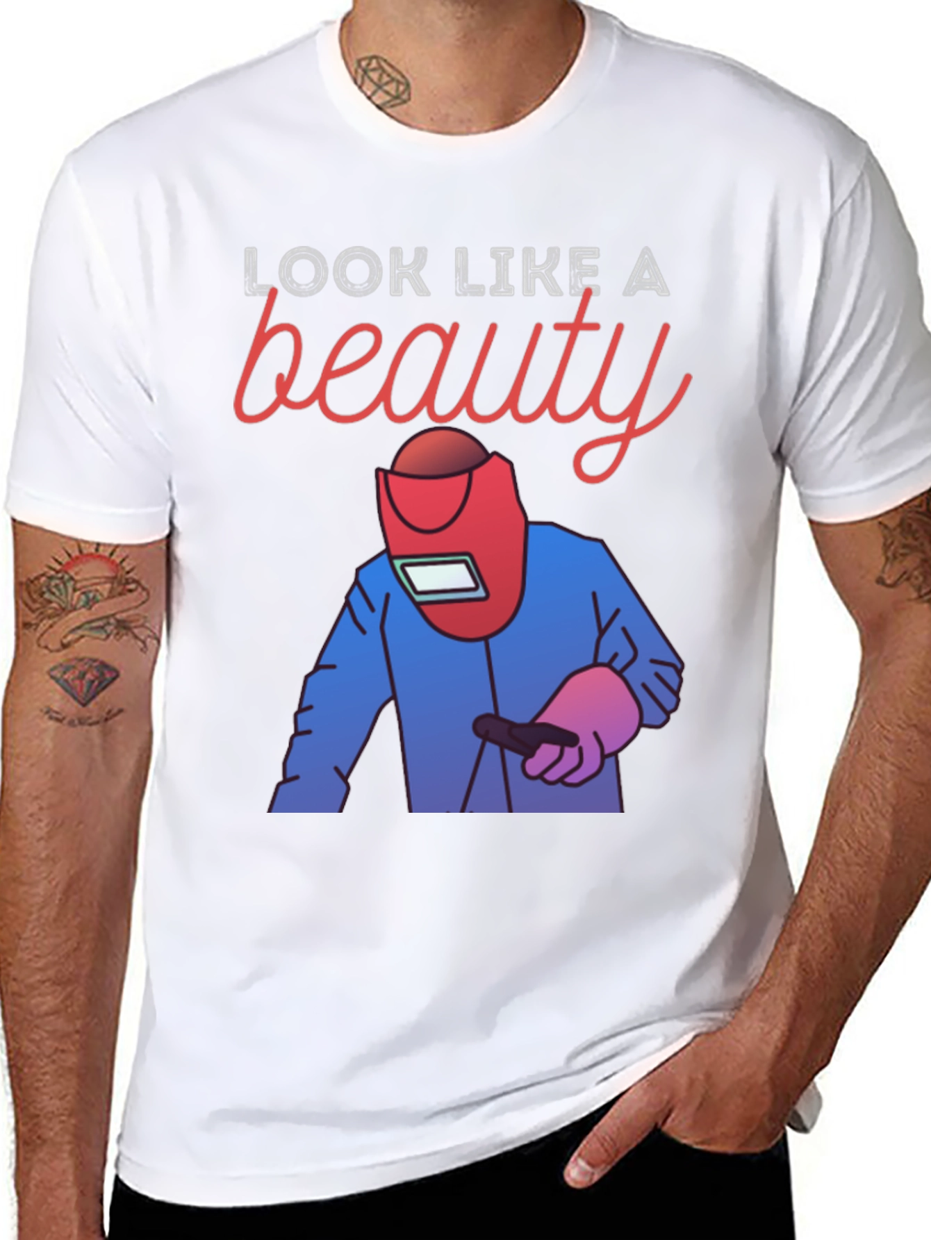 Welder Beauty Graphic Tee - Black Cotton T-Shirt