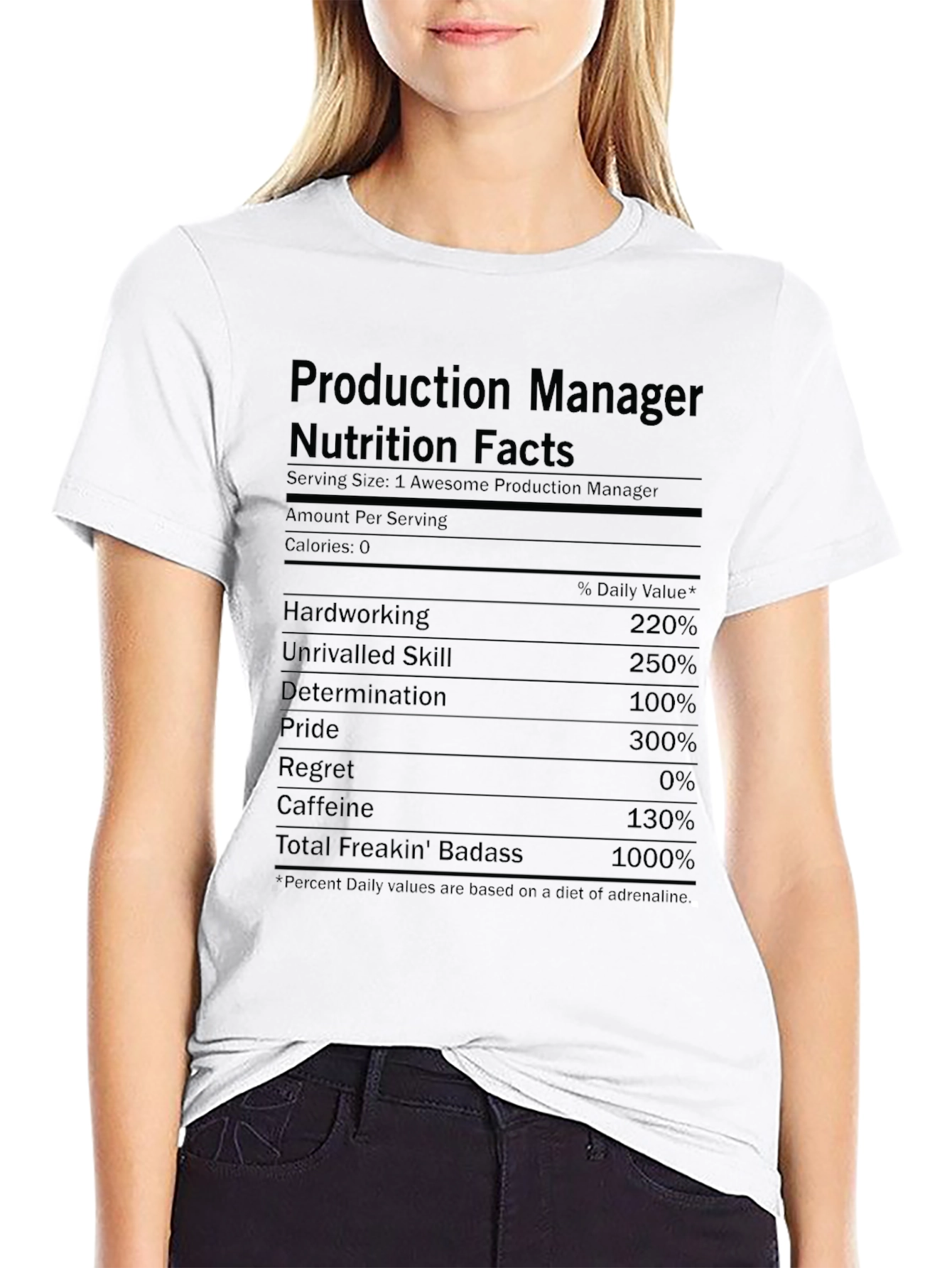 Production Manager Nutrition Facts T-Shirt
