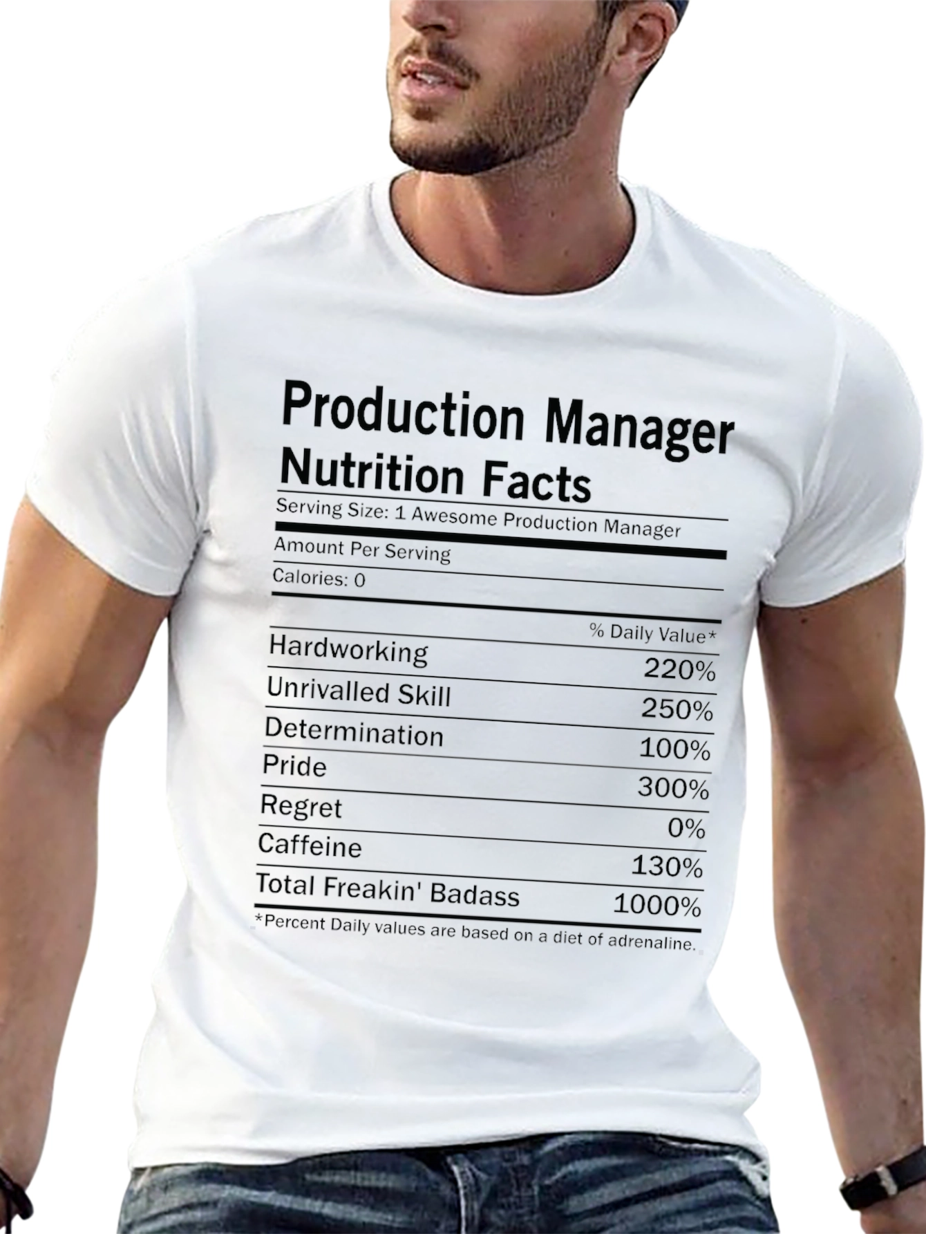 Production Manager Nutrition Facts T-Shirt