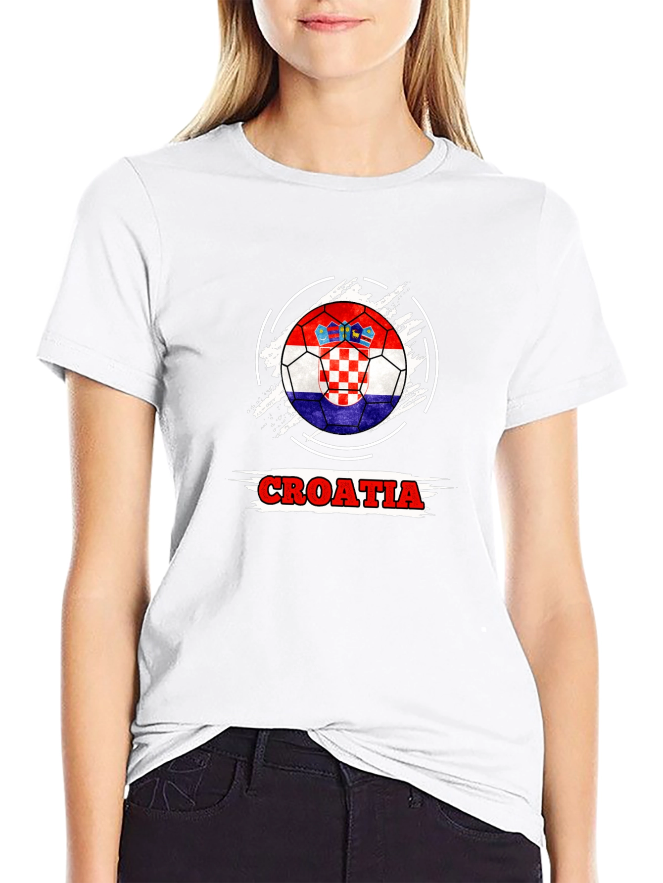 Croatia Flag Soccer Ball T-Shirt