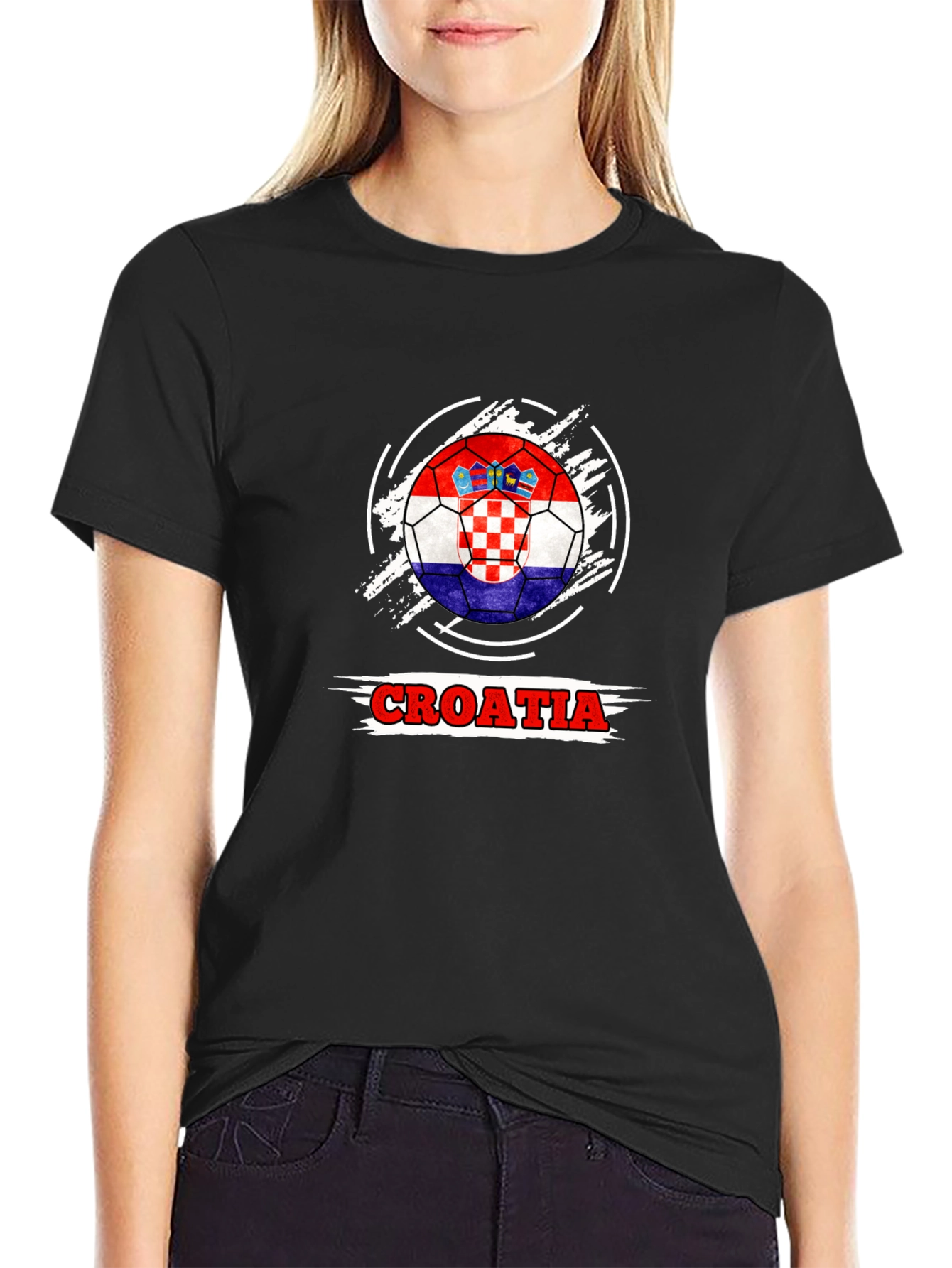 Croatia Flag Soccer Ball T-Shirt