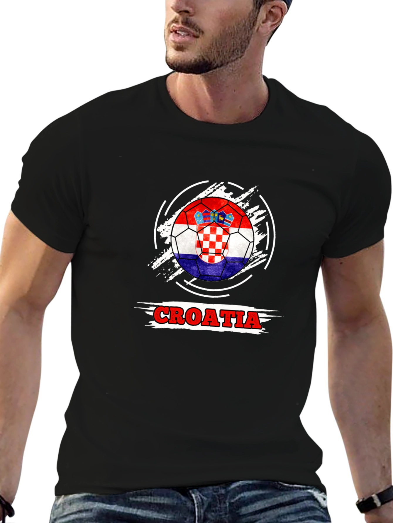Croatia Flag Soccer Ball T-Shirt