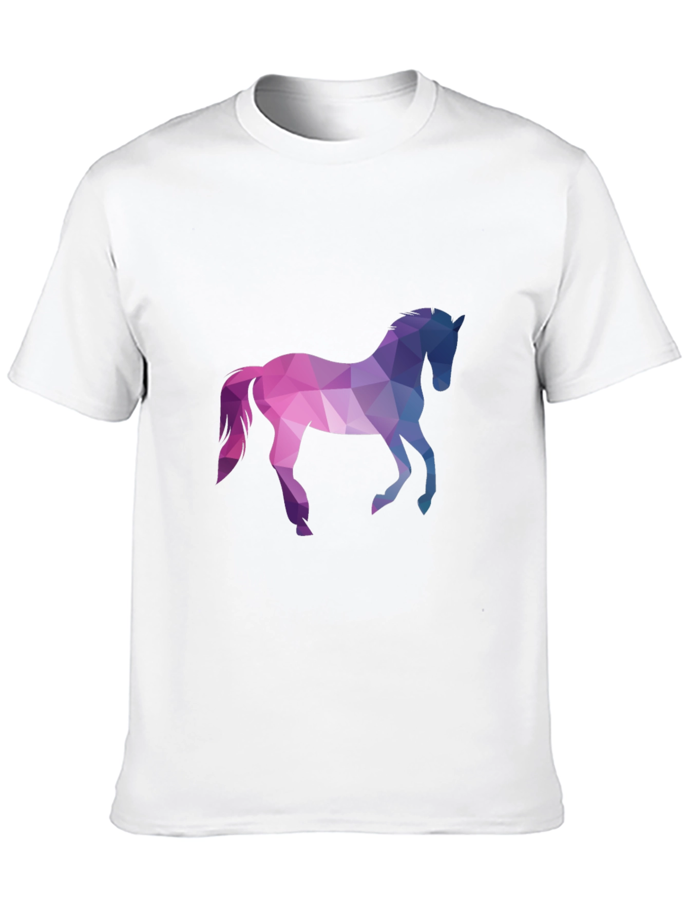 Geometric Horse Graphic Tee - Black