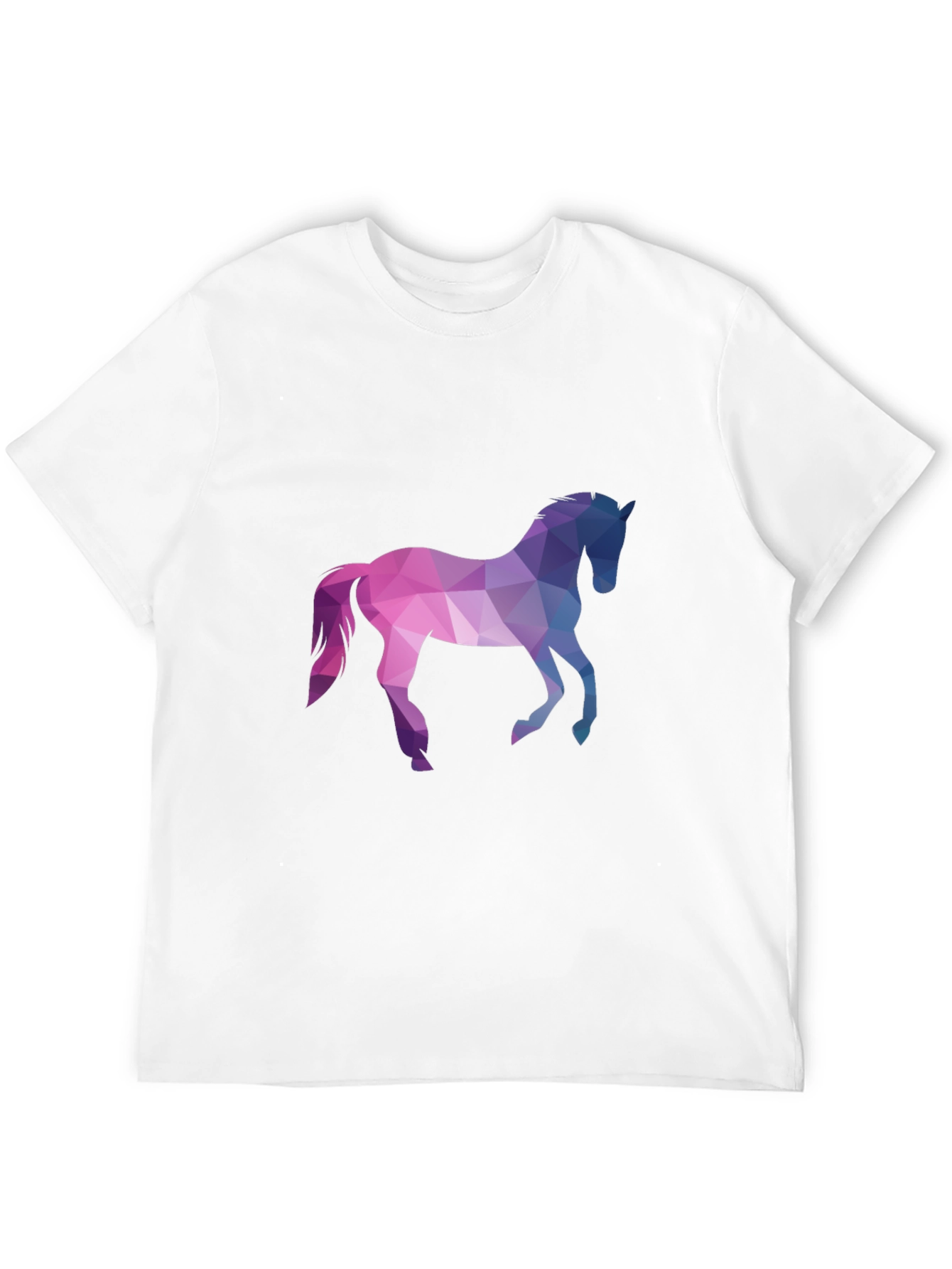 Geometric Horse Graphic Tee - Black