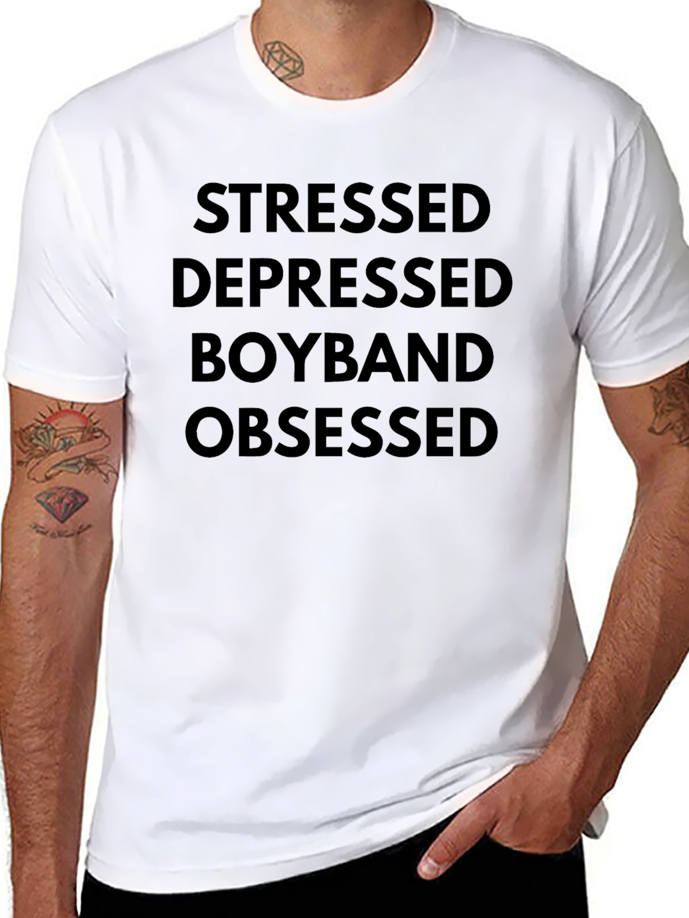 Stressed Depressed Boyband Obsessed Graphic Tee