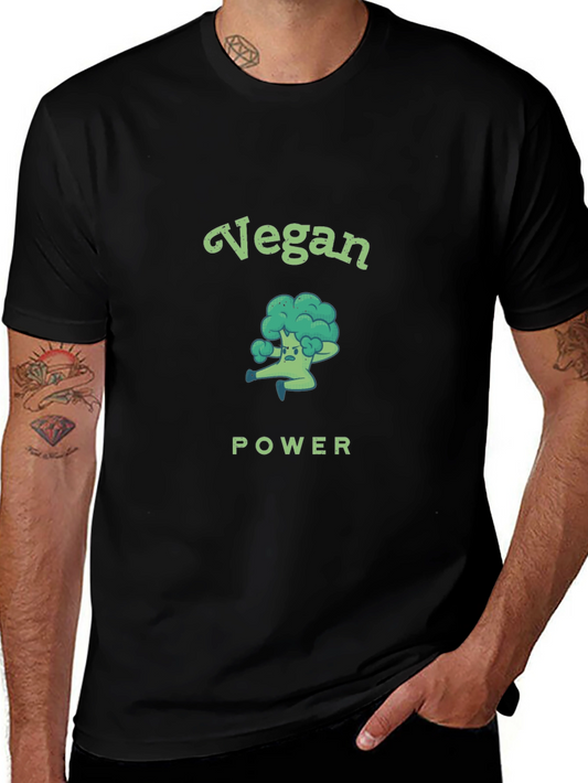Vegan Power Broccoli Graphic T-Shirt