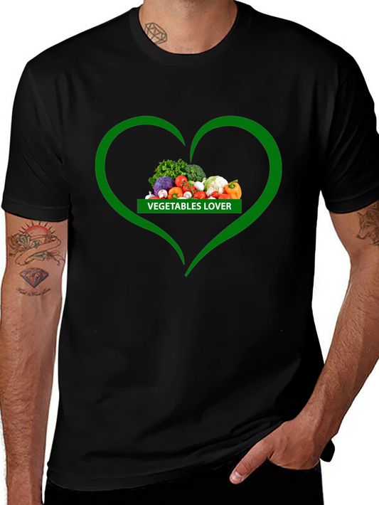 Vegetables Lover Heart T-Shirt - Healthy Eating Tee