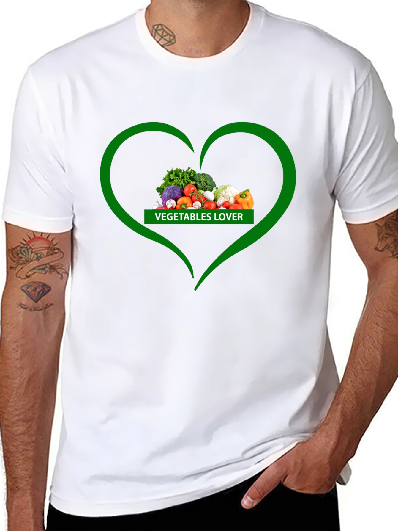 Vegetables Lover Heart T-Shirt - Healthy Eating Tee