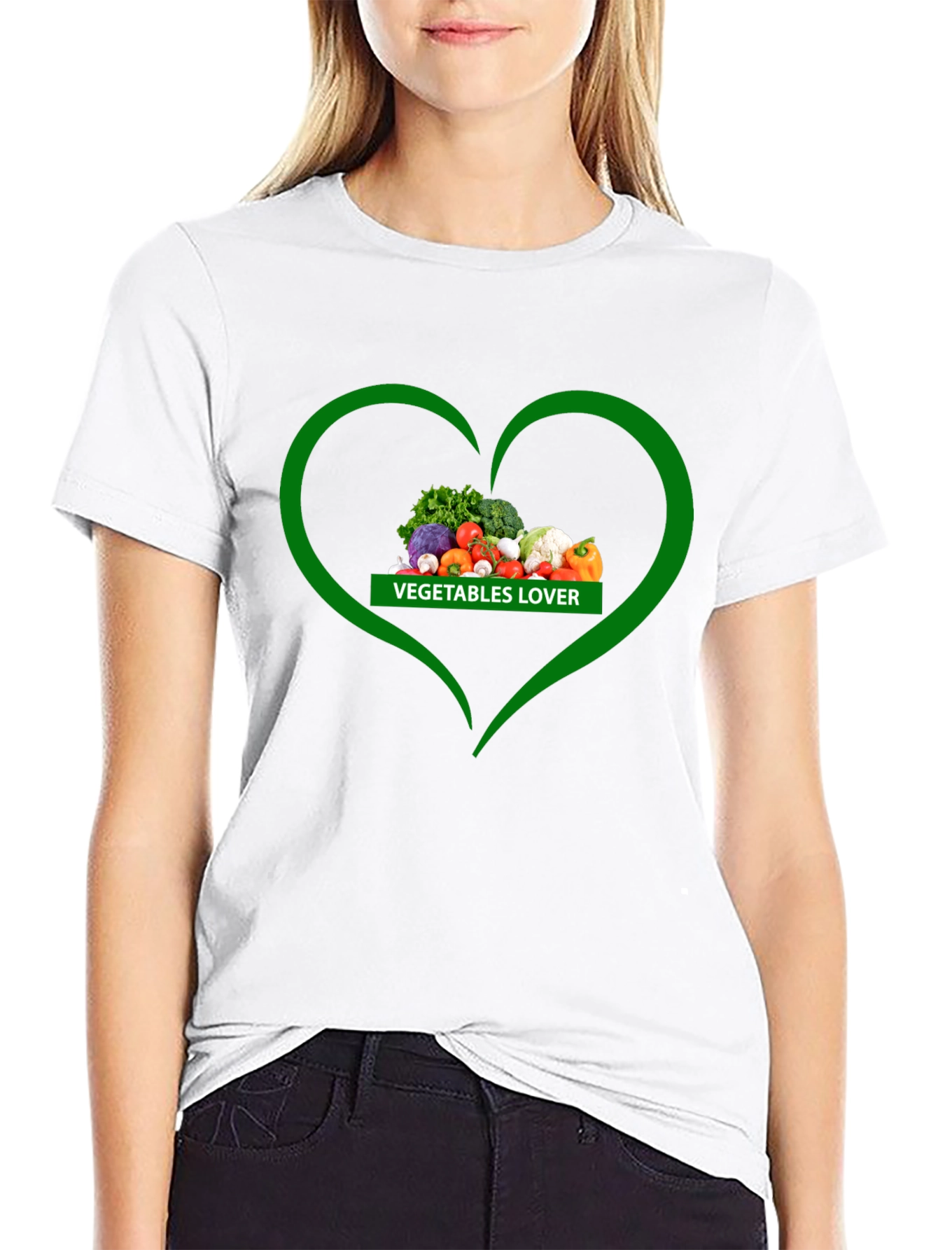 Vegetables Lover Heart T-Shirt - Healthy Eating Tee