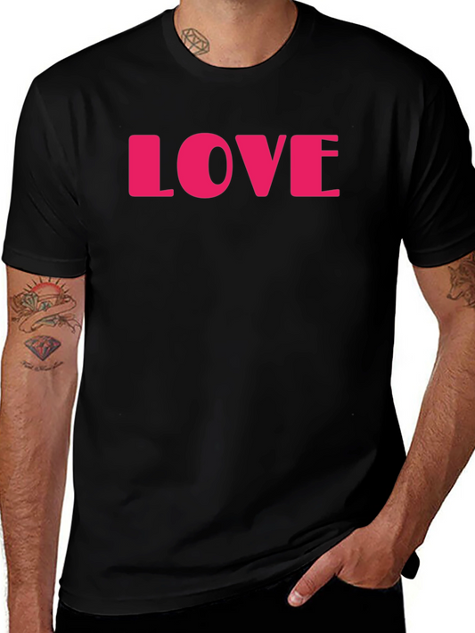 Love Graphic Black T-Shirt - Stylish Casual Wear