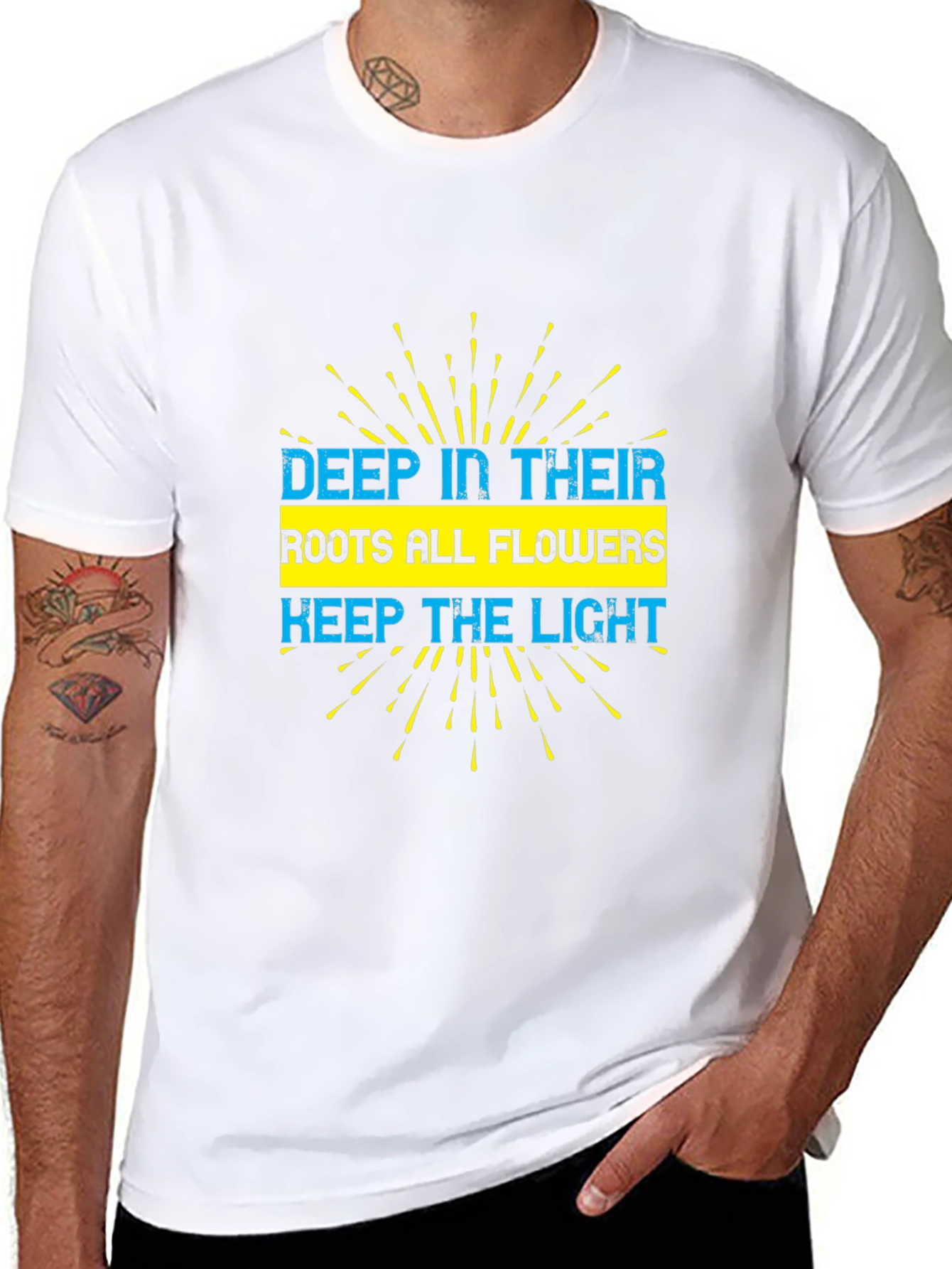 Deep Roots Flowers T-Shirt - Inspirational Graphic Tee
