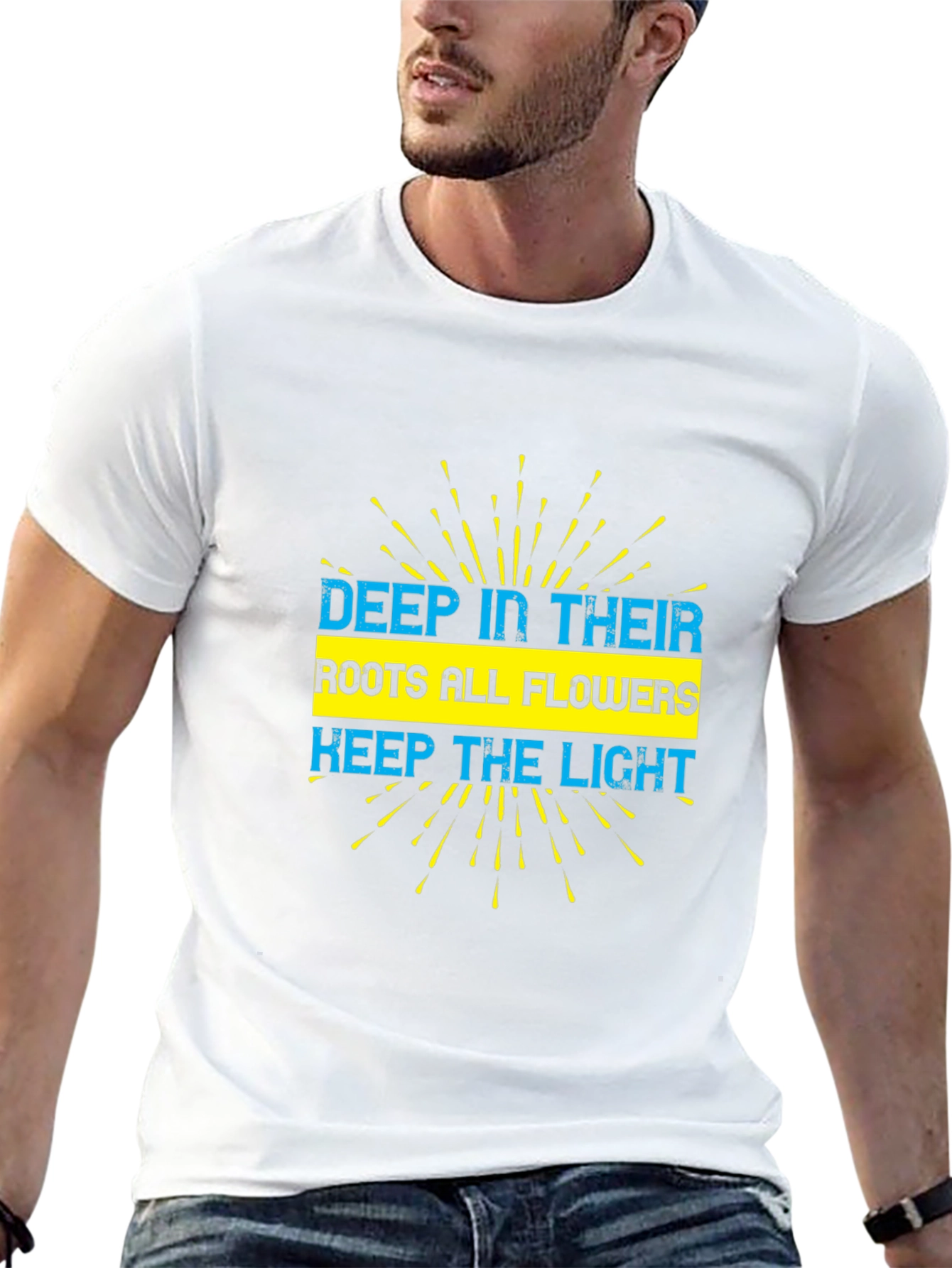 Deep Roots Flowers T-Shirt - Inspirational Graphic Tee