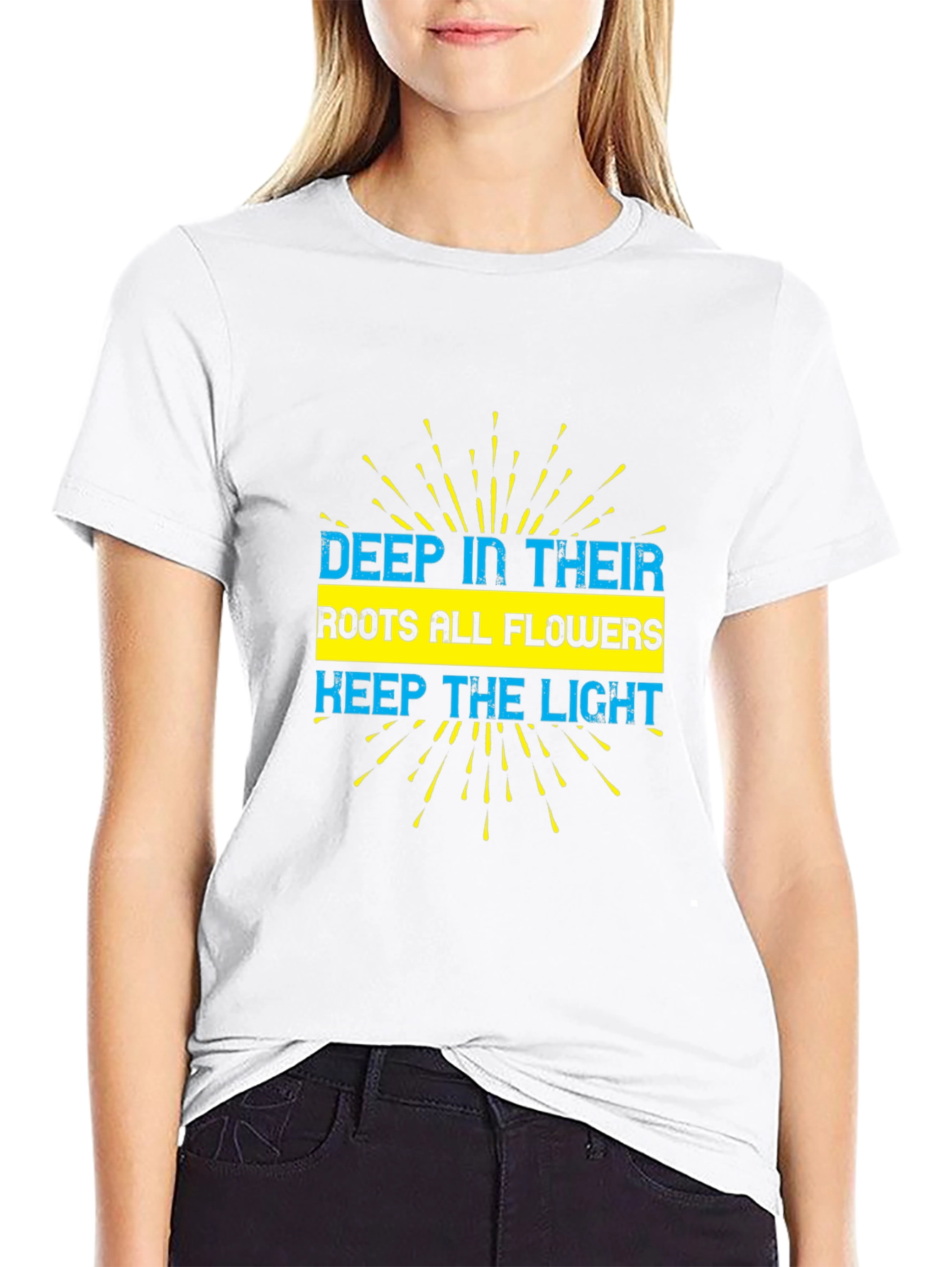 Deep Roots Flowers T-Shirt - Inspirational Graphic Tee