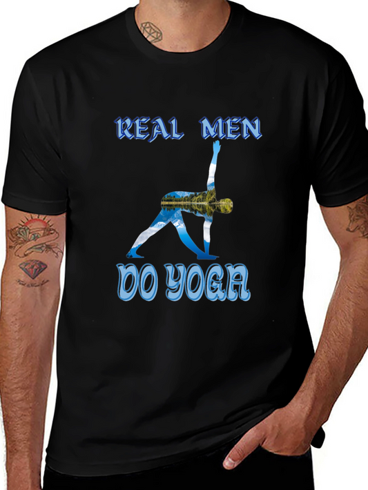 Real Men Do Yoga T-Shirt - Black