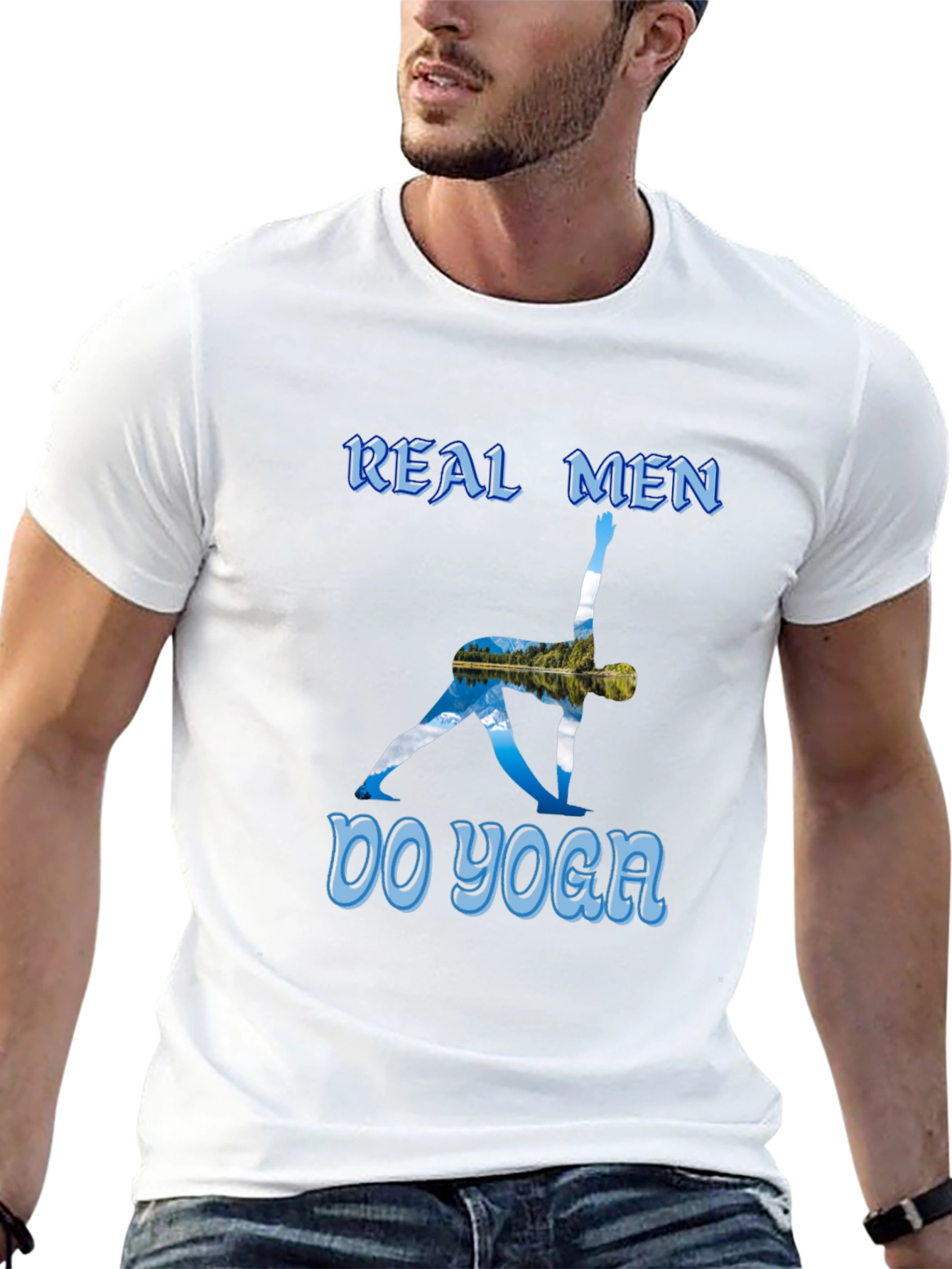 Real Men Do Yoga T-Shirt - Black