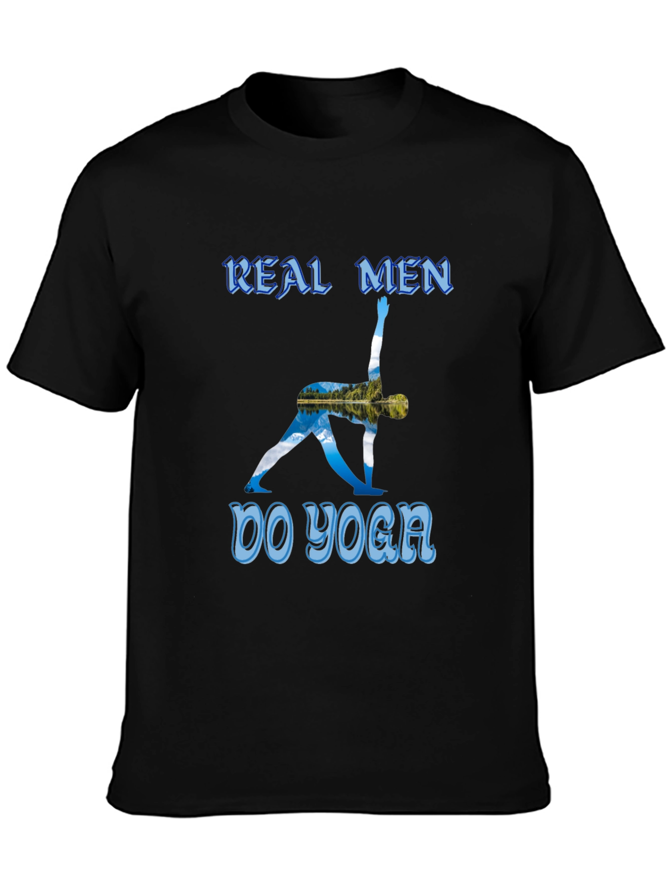 Real Men Do Yoga T-Shirt - Black