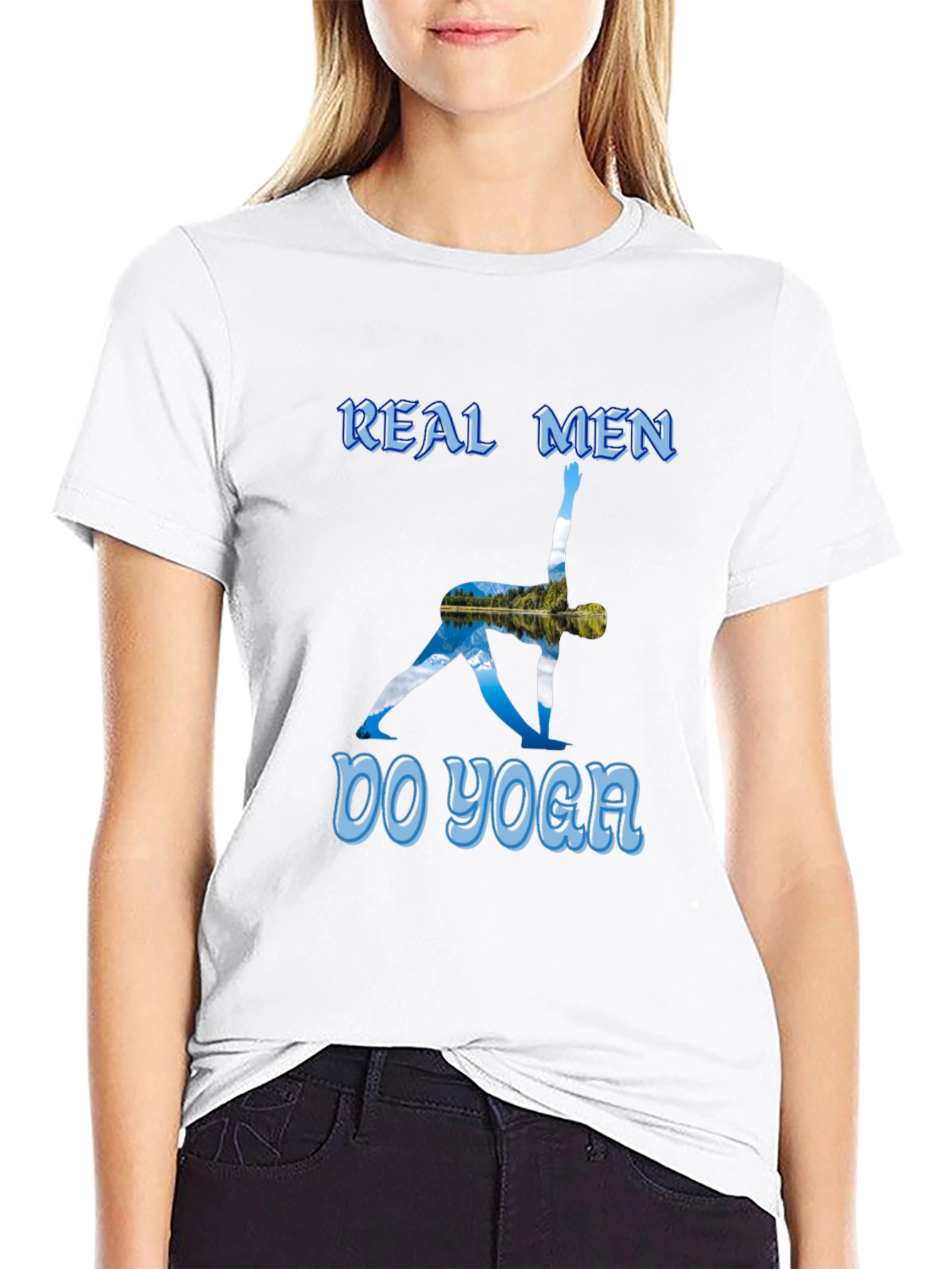 Real Men Do Yoga T-Shirt - Black