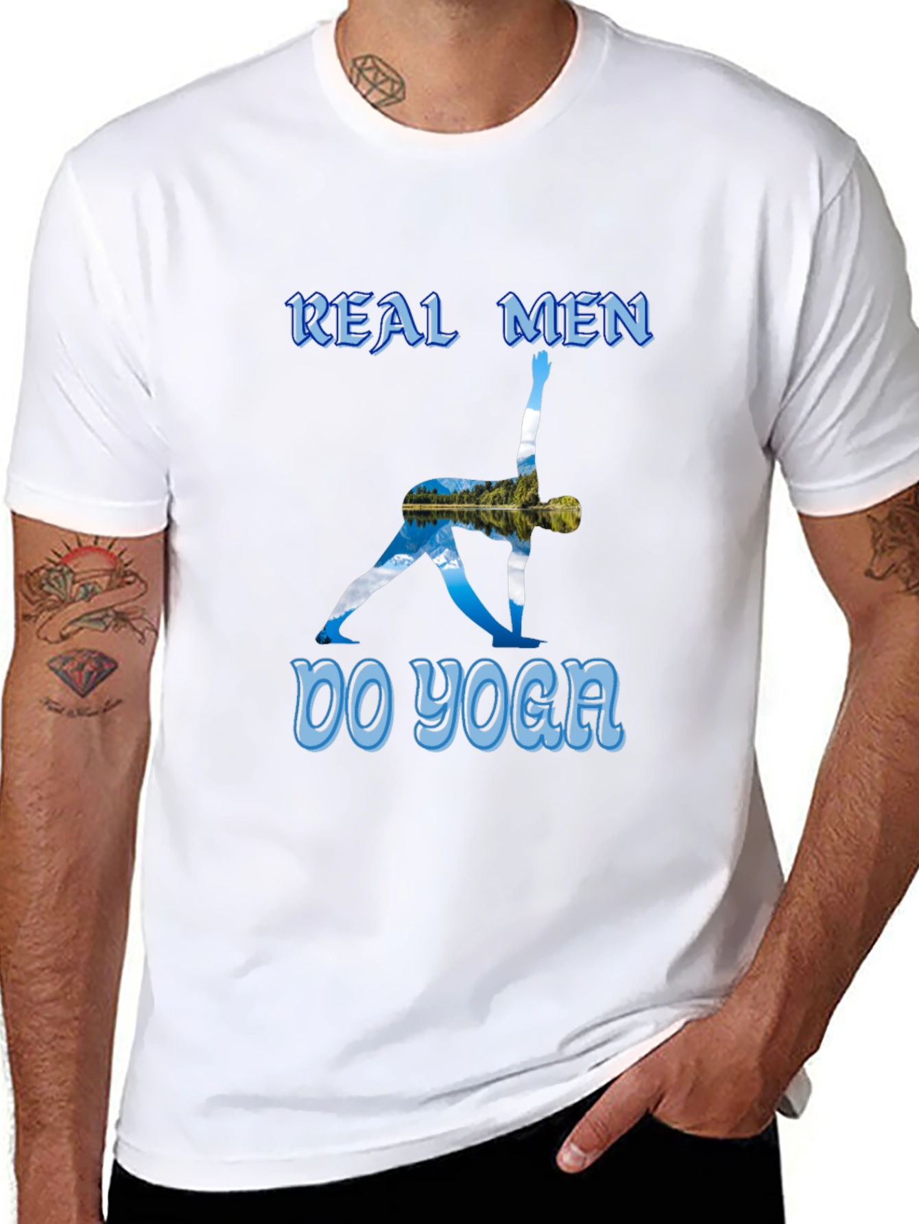 Real Men Do Yoga T-Shirt - Black