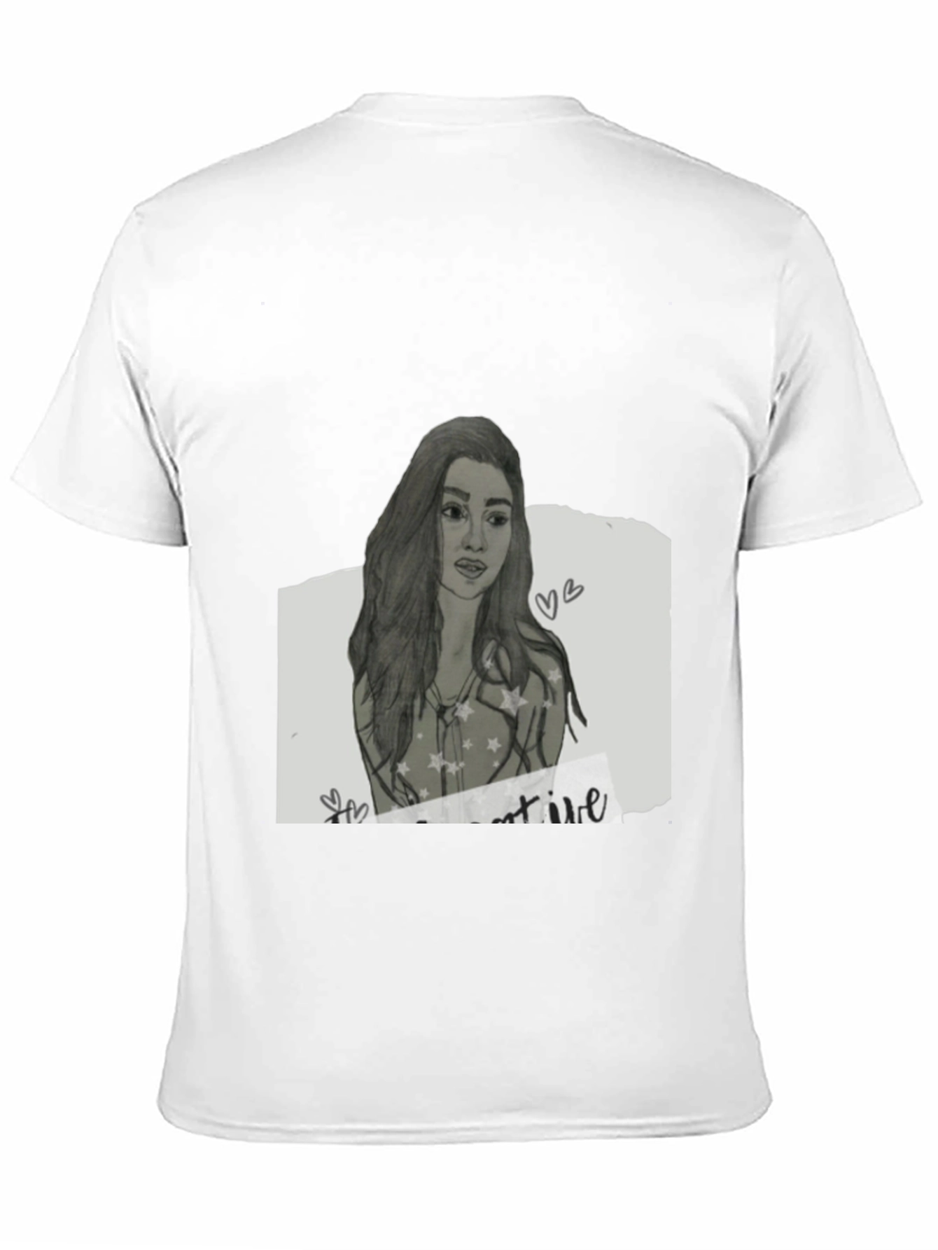 Sketch Portrait Black T-Shirt