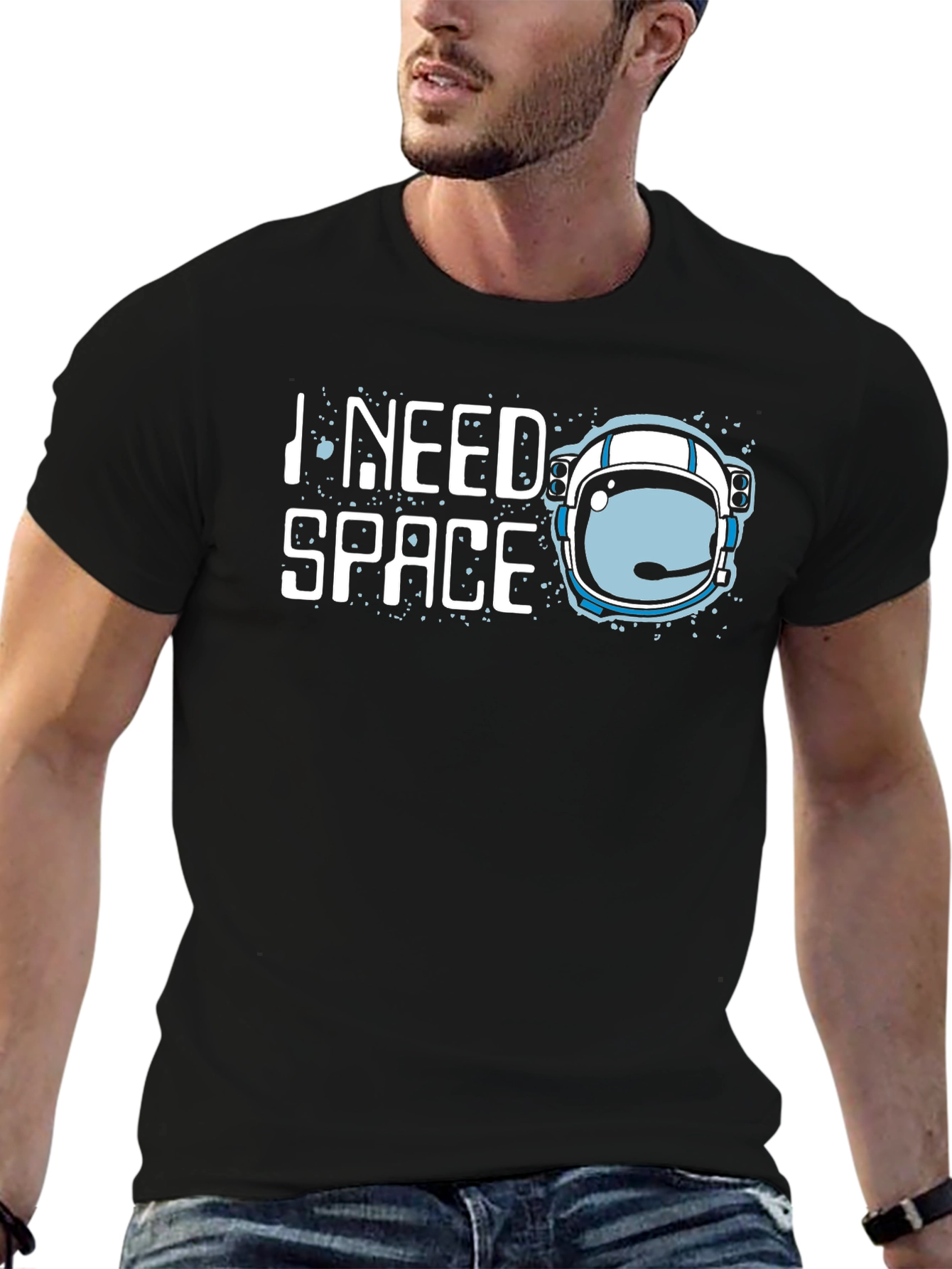 I Need Space T-Shirt - Astronaut Helmet Graphic Tee