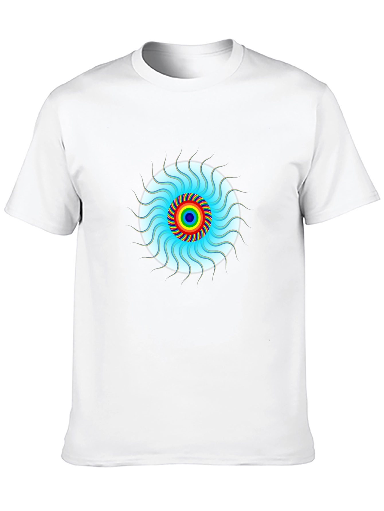 Psychedelic Swirl Graphic Tee - Black