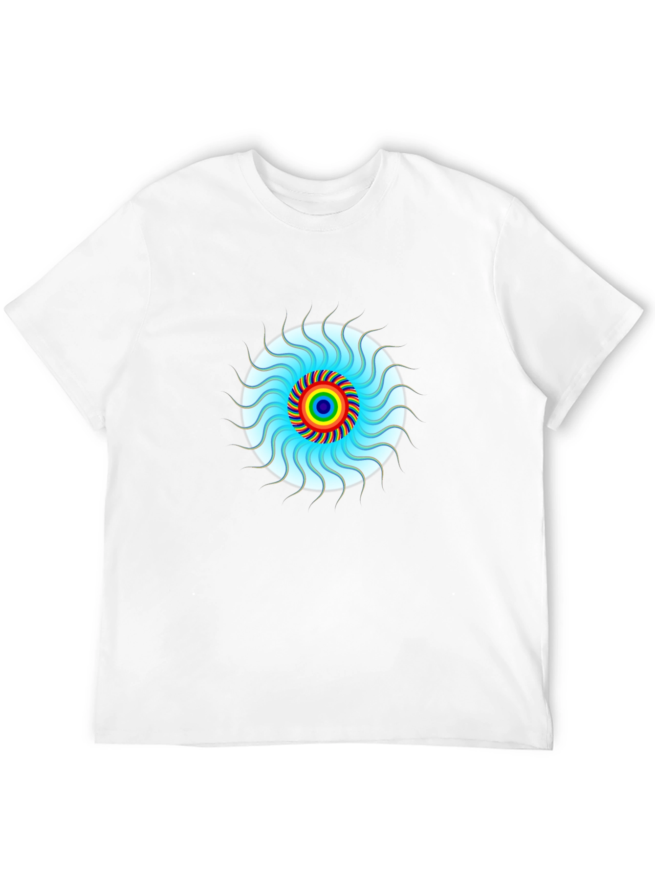 Psychedelic Swirl Graphic Tee - Black