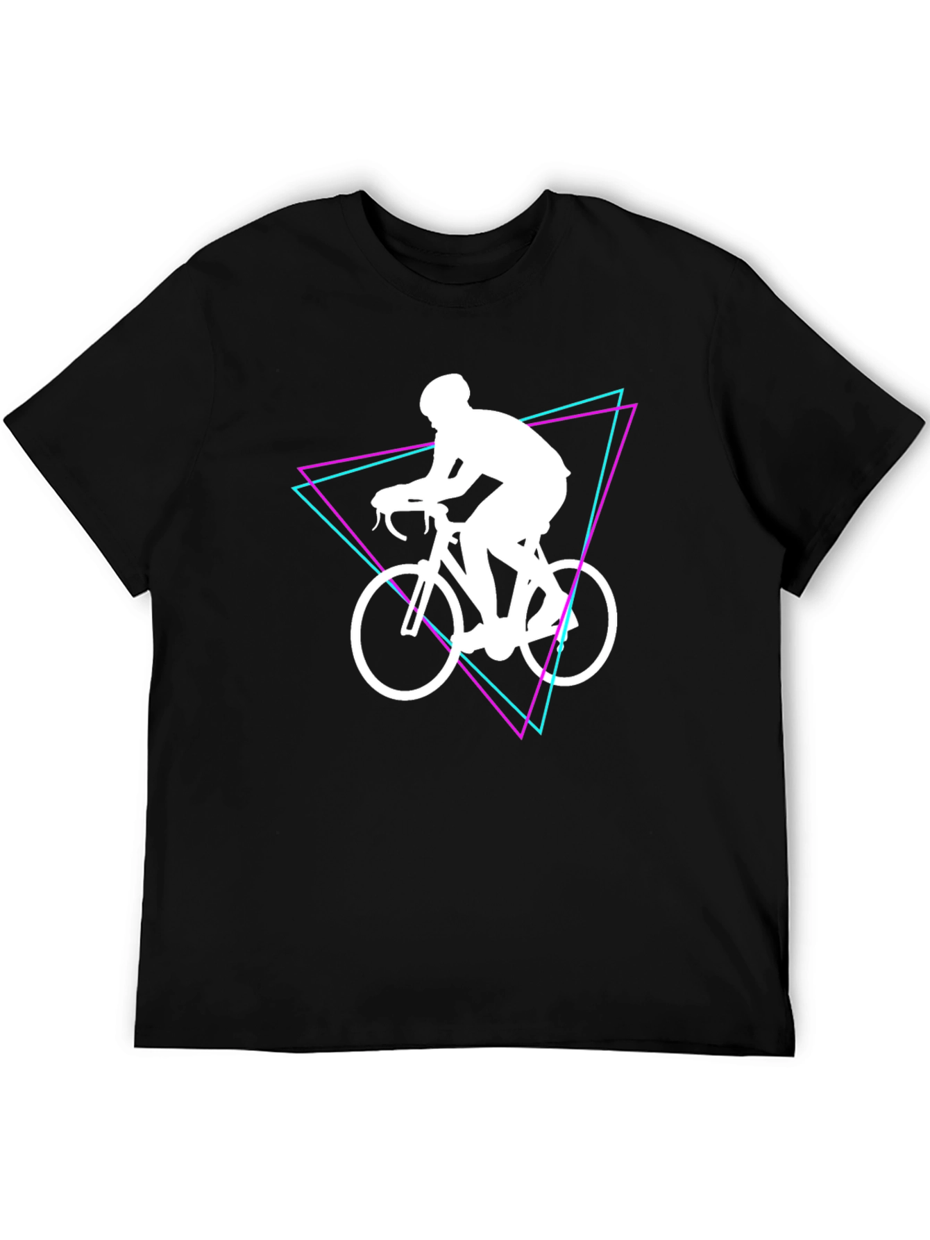 Cyclist Graphic Tee - Black Cotton Shirt
