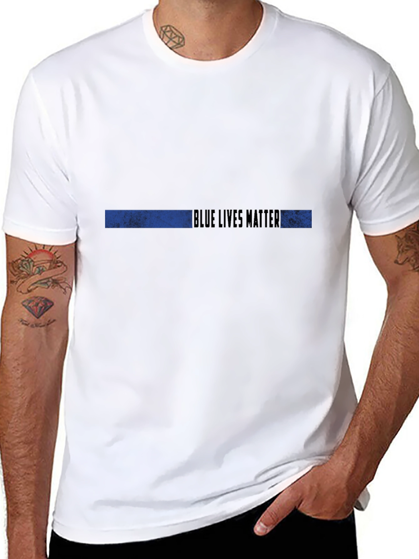 Blue Lives Matter T-Shirt - Black