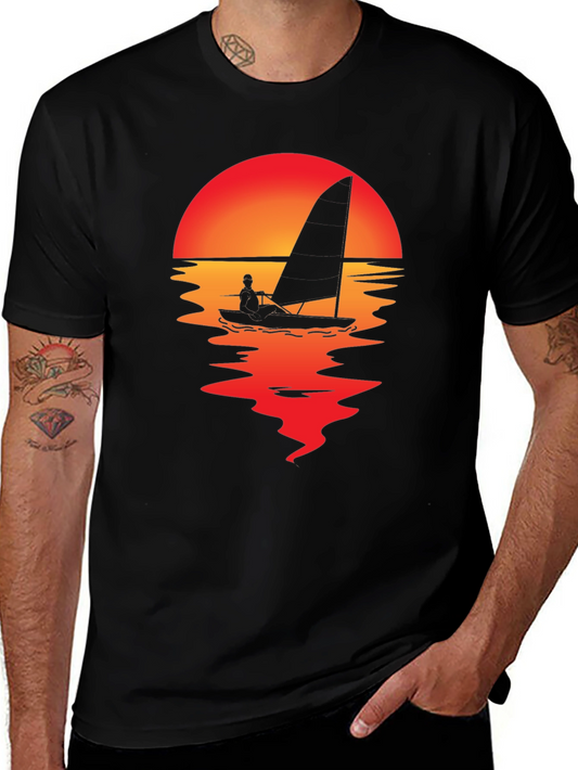 Sunset Sailboat Graphic Tee