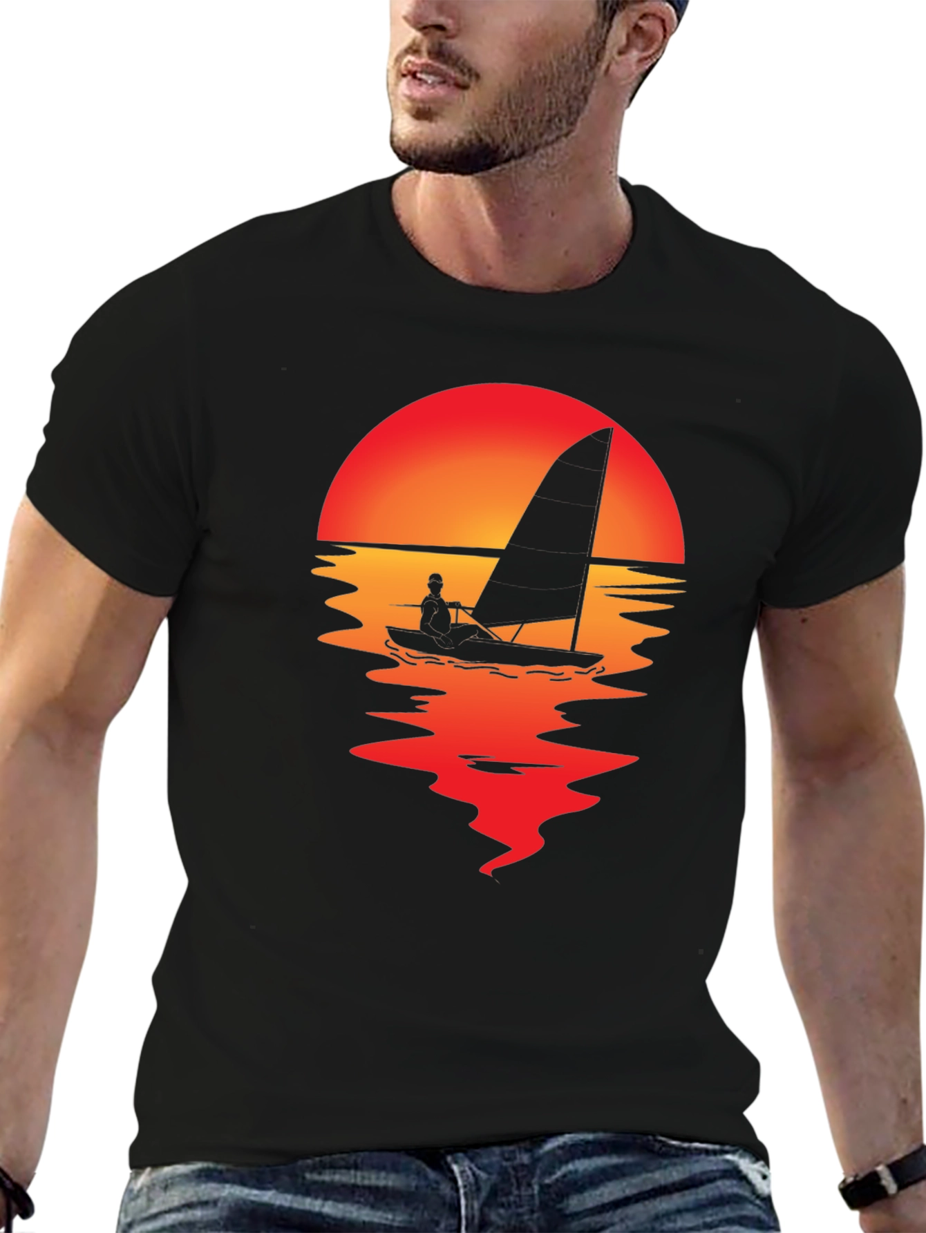 Sunset Sailboat Graphic Tee