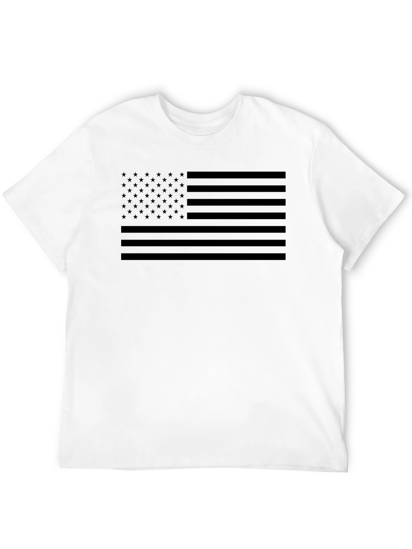 All-Black American Flag Graphic T-Shirt