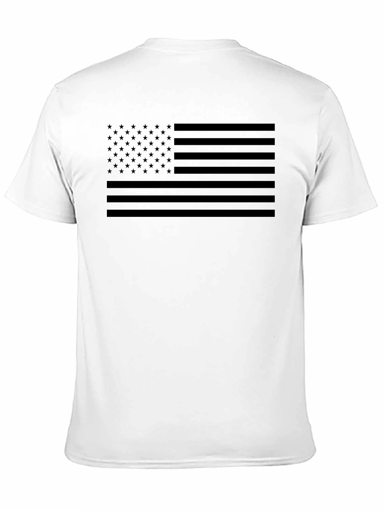 All-Black American Flag Graphic T-Shirt