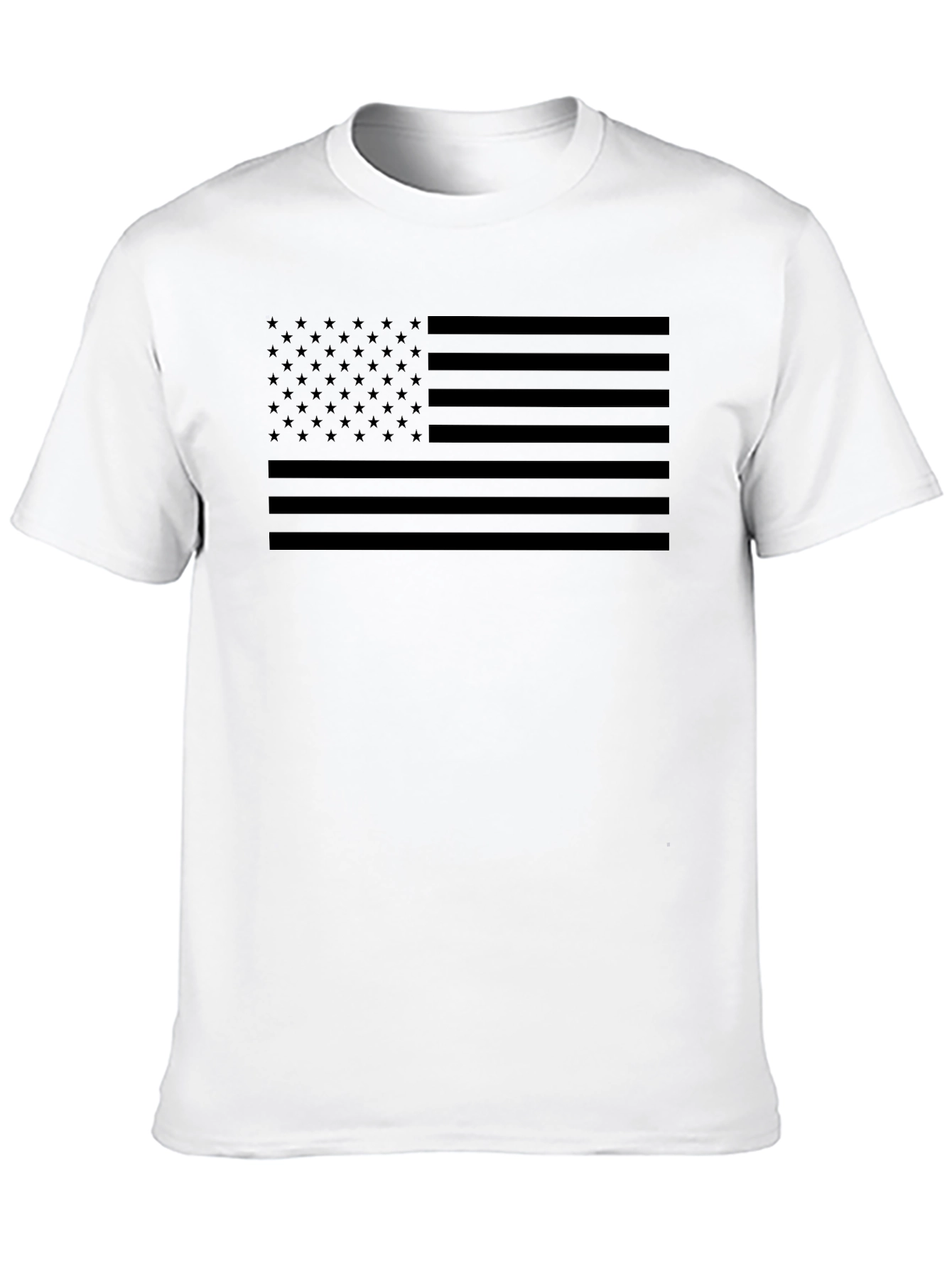 All-Black American Flag Graphic T-Shirt