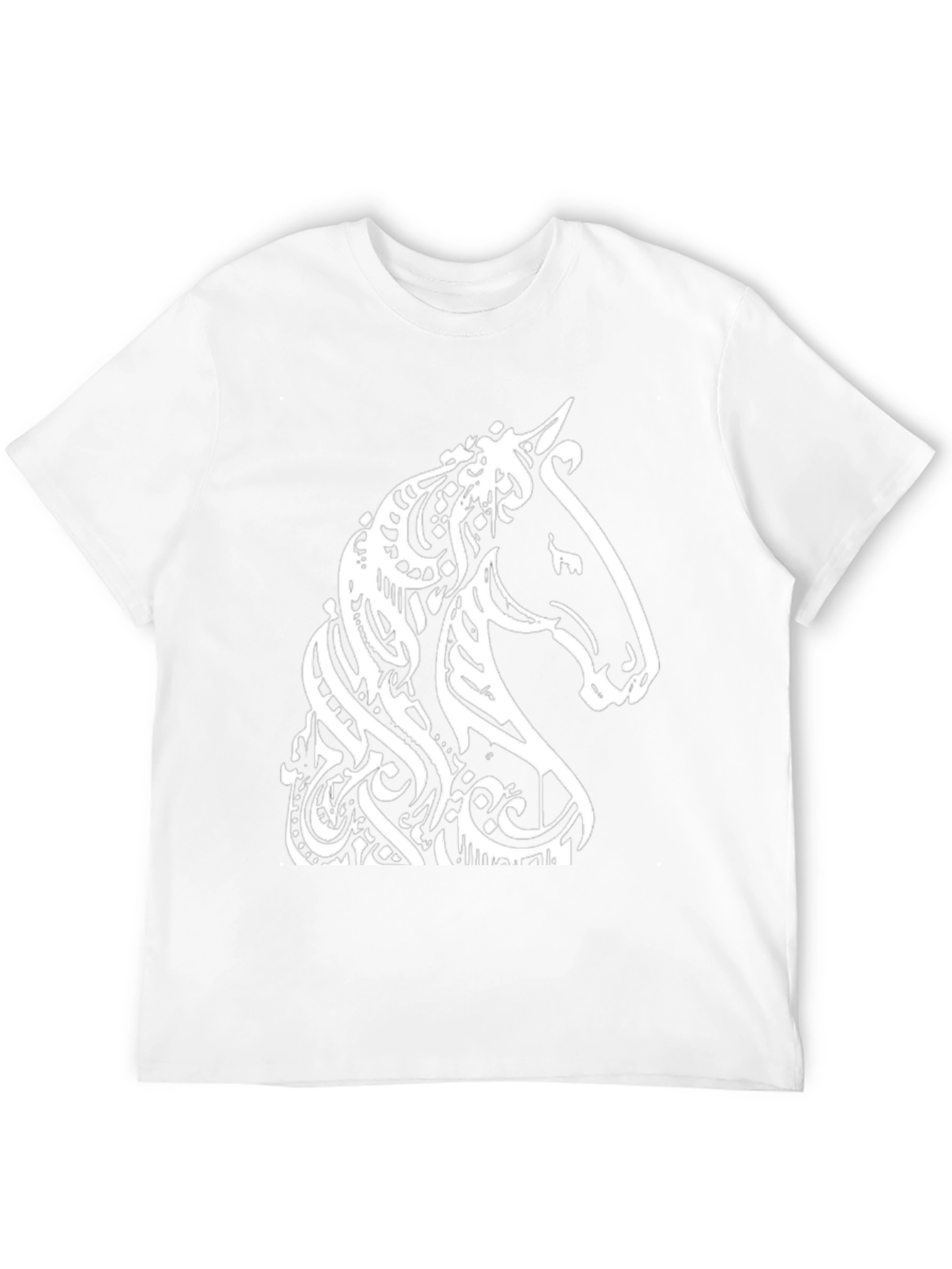 Horse Head Graphic Tee - Stylish Black T-Shirt