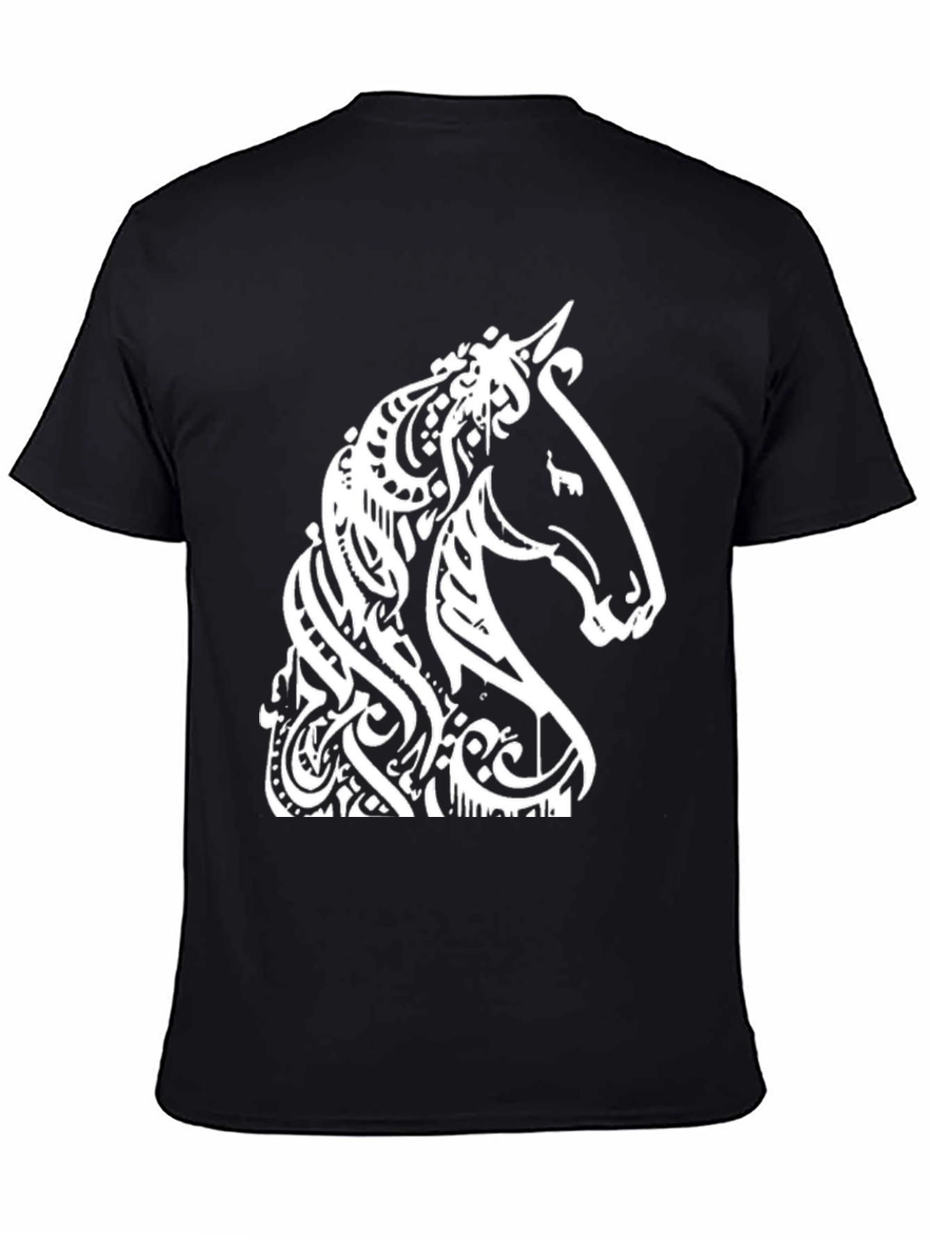 Horse Head Graphic Tee - Stylish Black T-Shirt