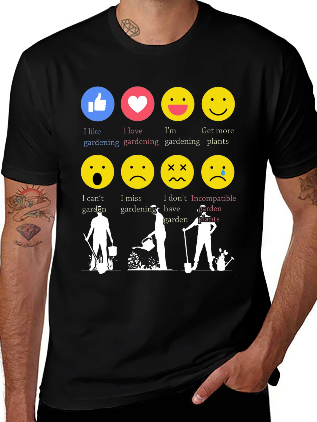Gardening Emotion T-Shirt Funny Gardener Tee