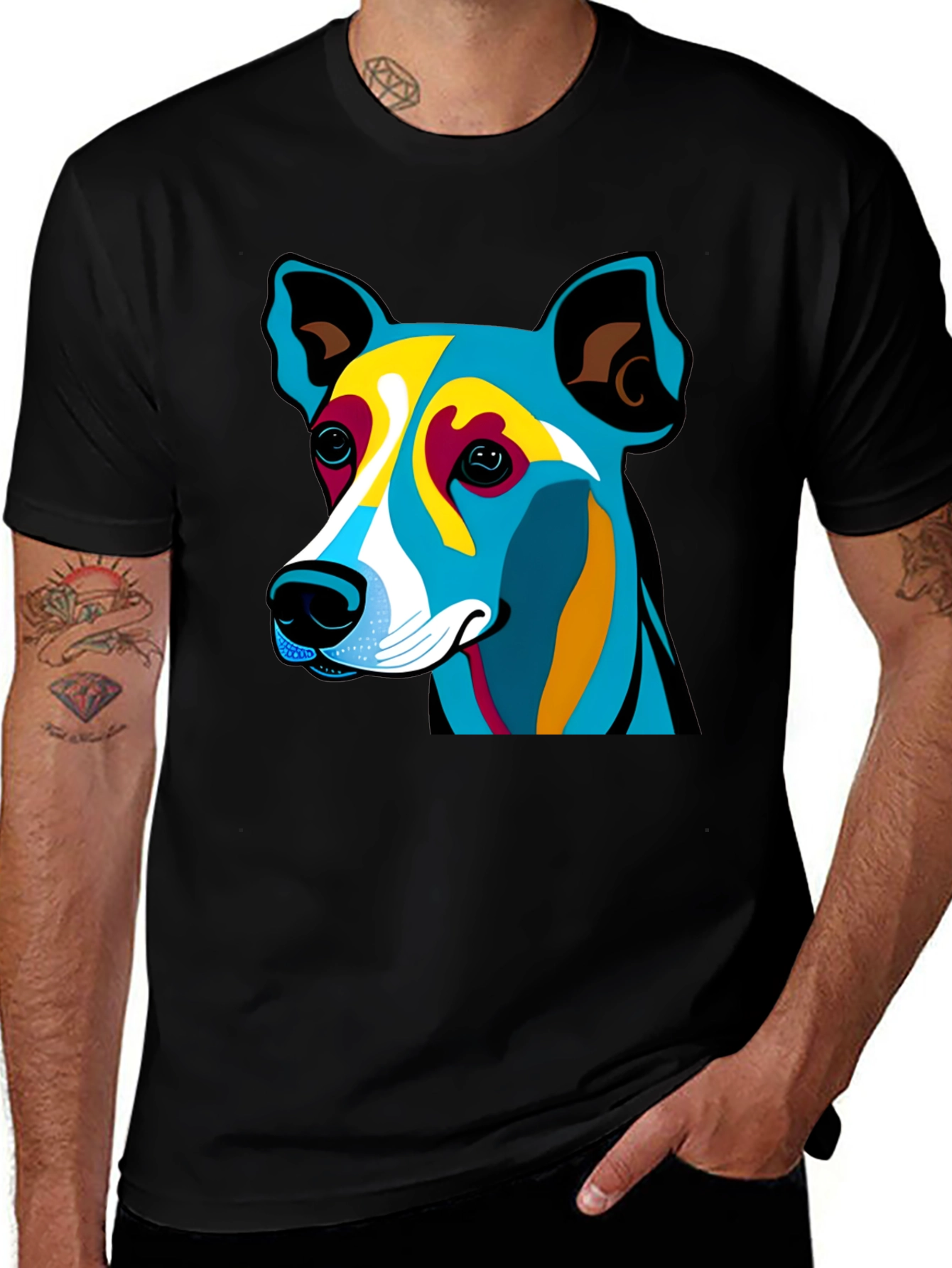 Modern Dog Graphic T-Shirt