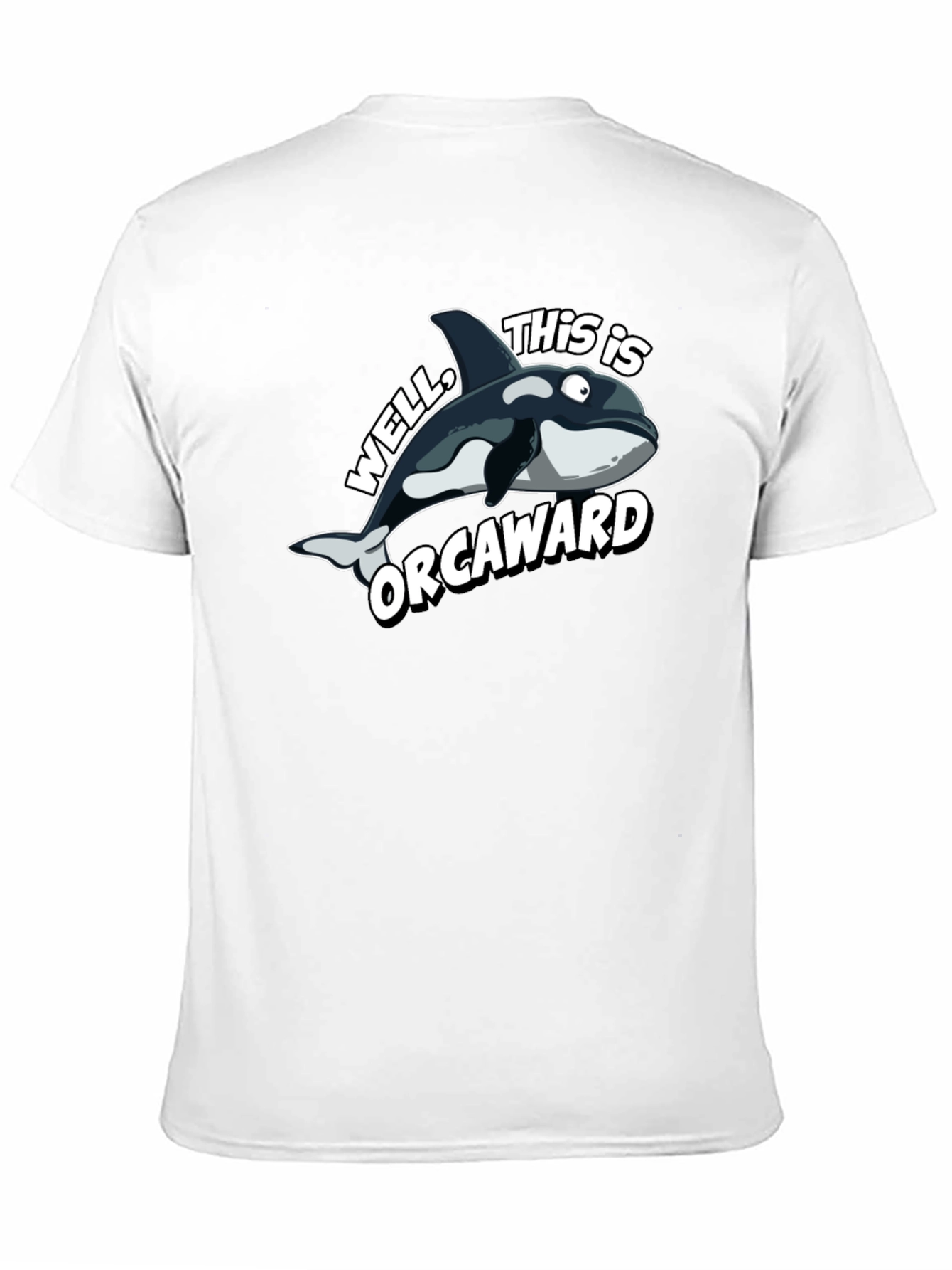 Orcaward Cartoon Orca Graphic T-Shirt