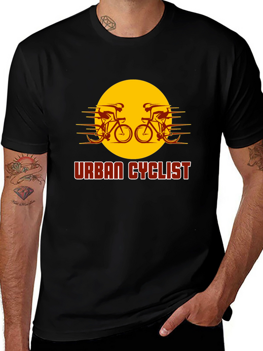 Urban Cyclist Graphic T-Shirt - Black Cotton Tee