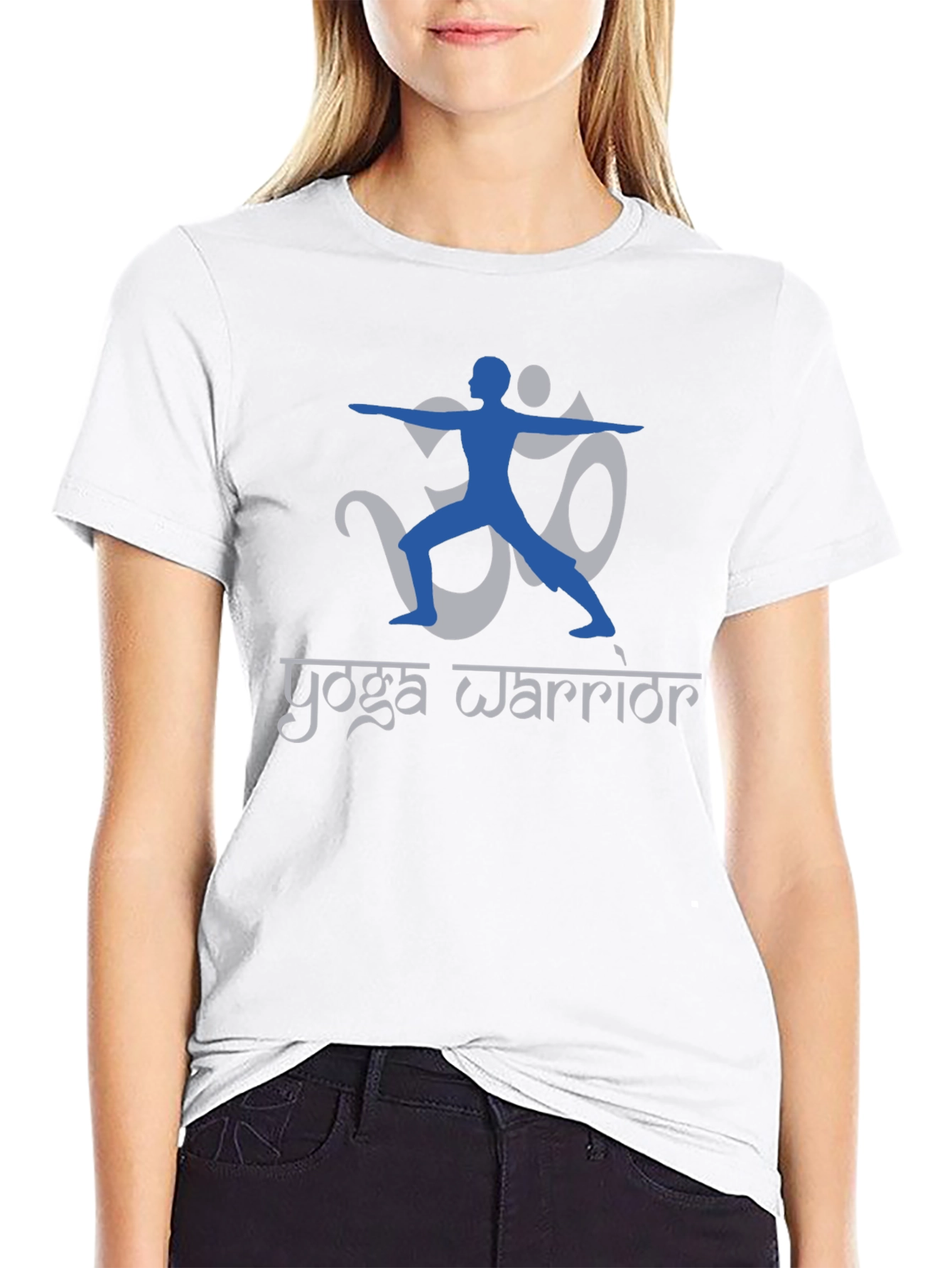Yoga Warrior Graphic Print Mens Black T-shirt