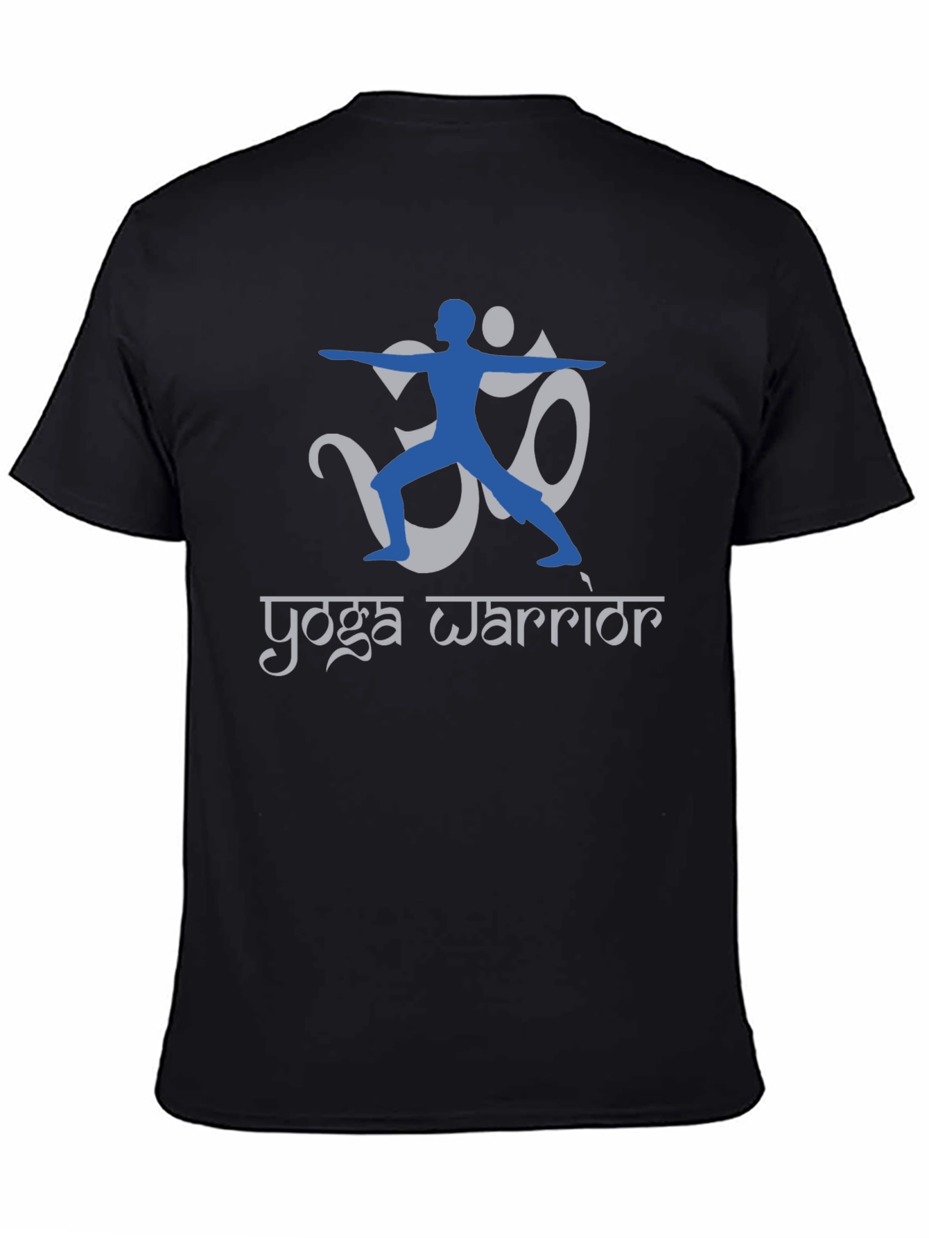 Yoga Warrior Graphic Print Mens Black T-shirt