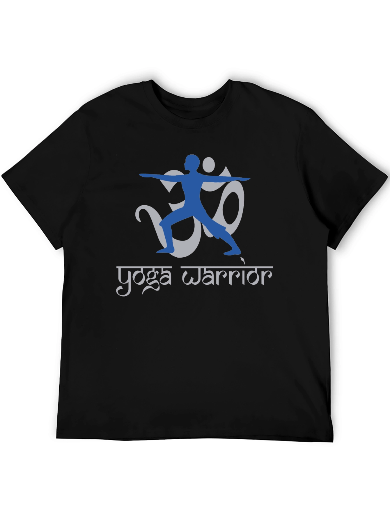 Yoga Warrior Graphic Print Mens Black T-shirt