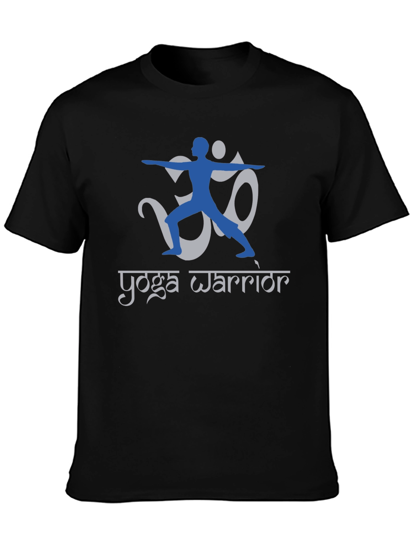 Yoga Warrior Graphic Print Mens Black T-shirt